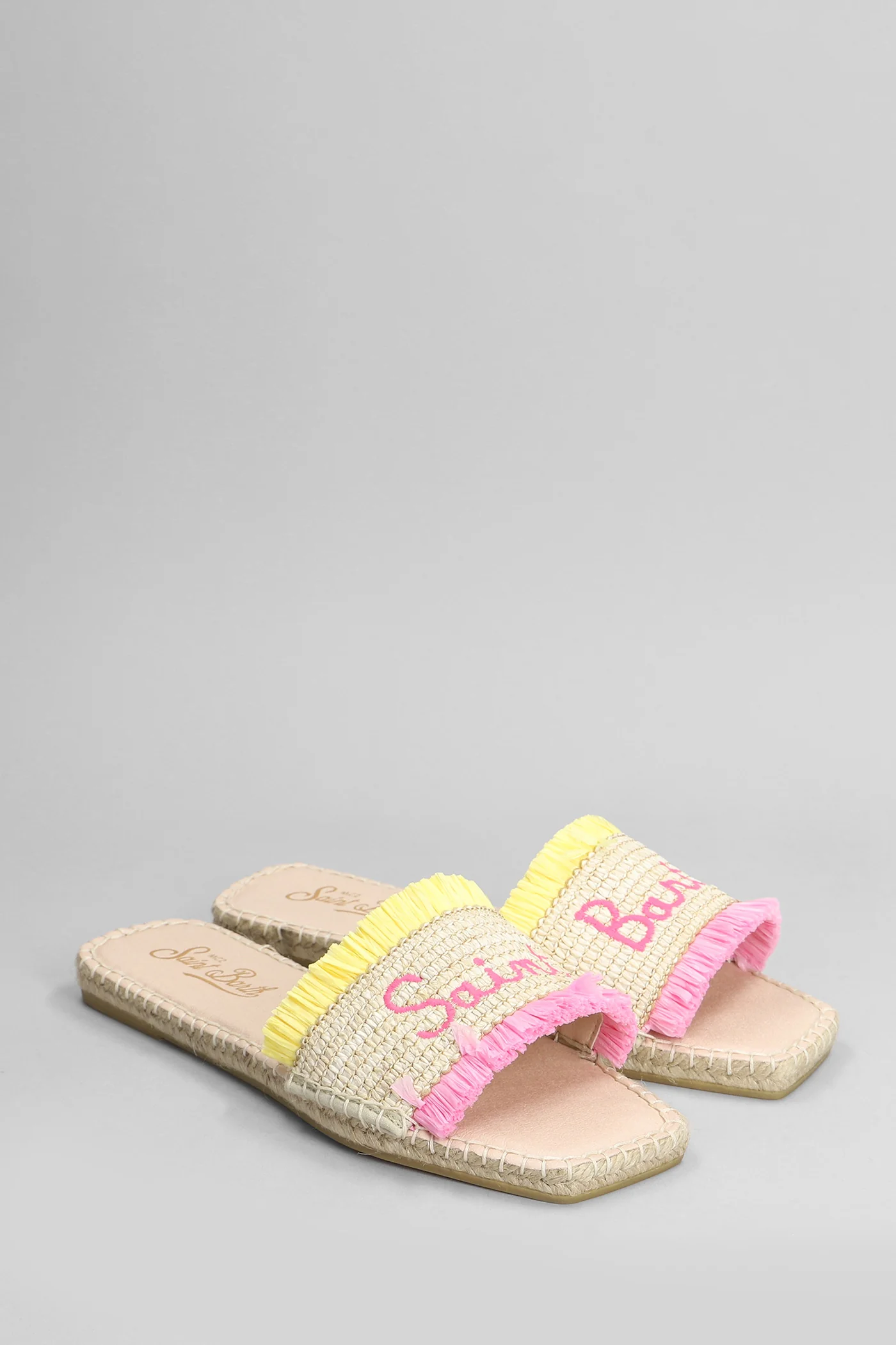 Luz square Flats in beige raffia - Image 2