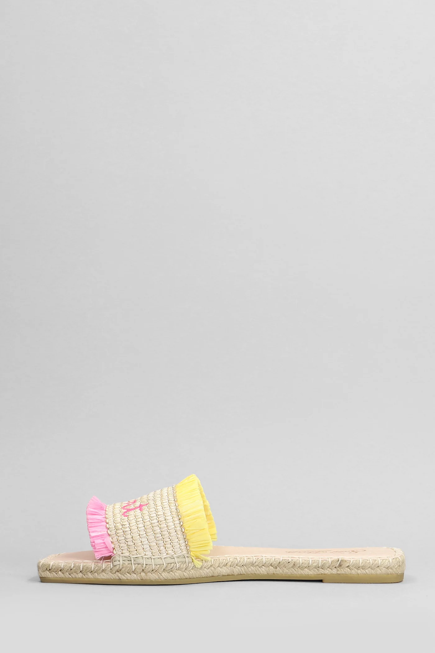Luz square Flats in beige raffia - Image 3