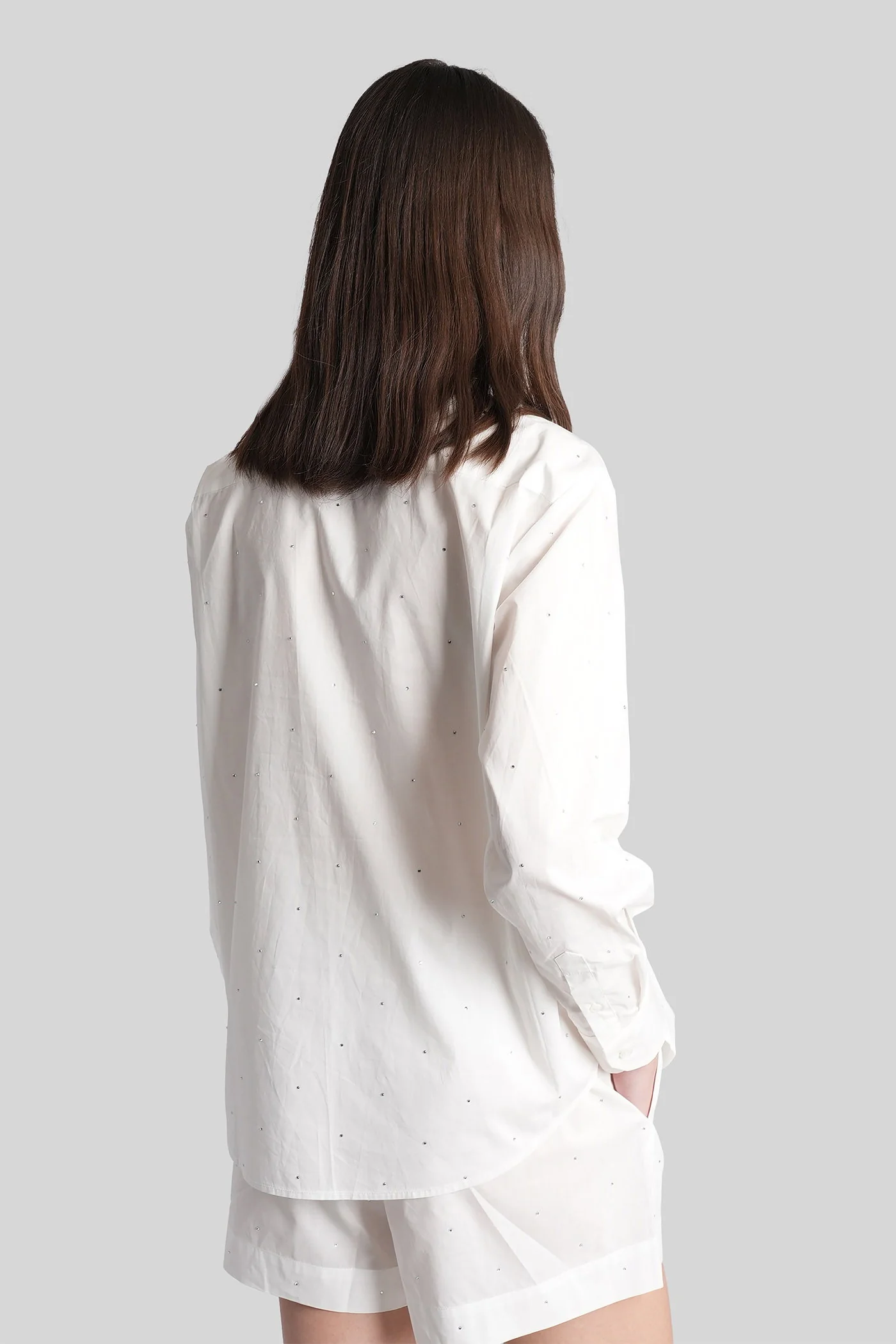 Meredith Shirt in white cotton - Image 3