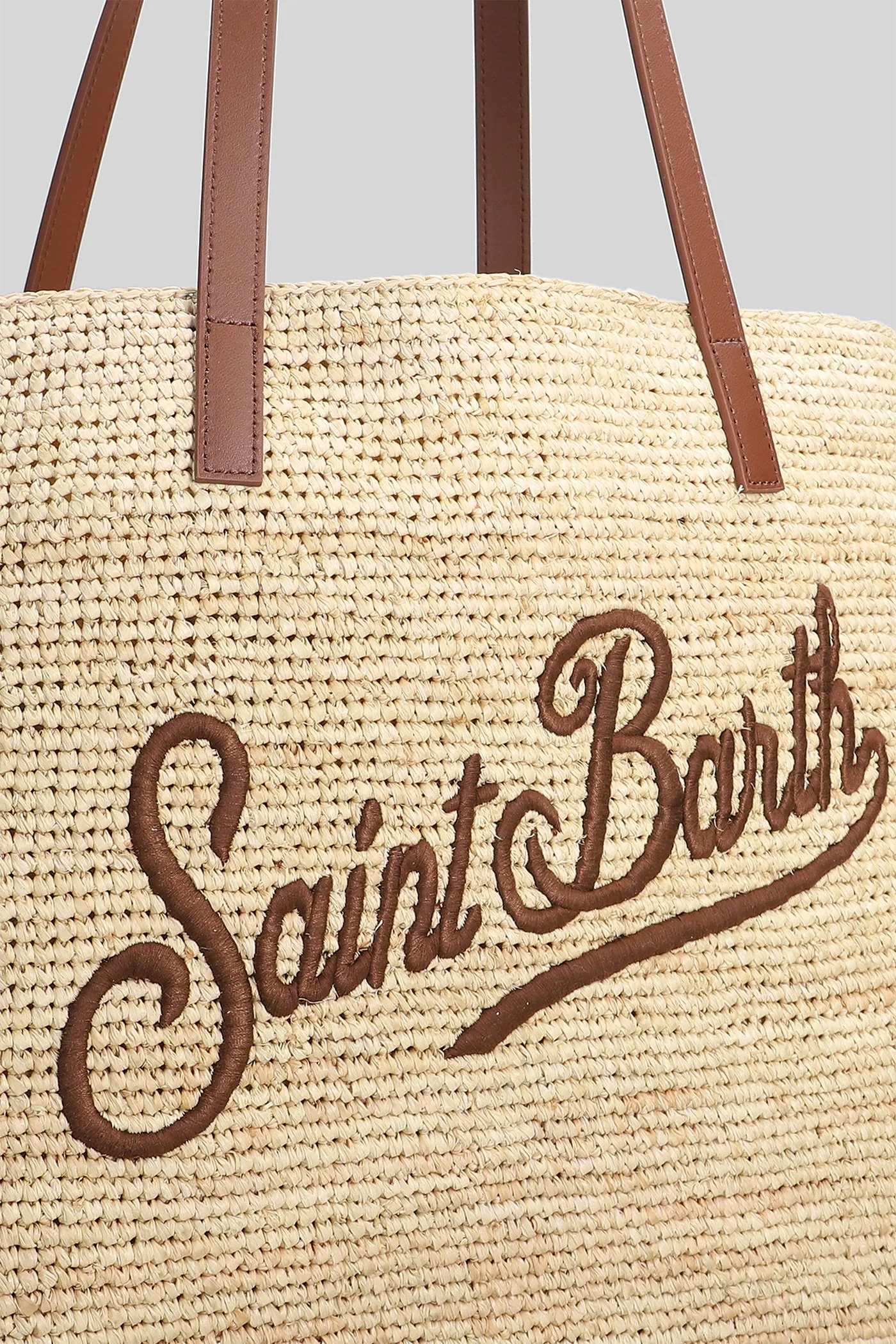 Raffia City Tote in beige raffia - Image 4