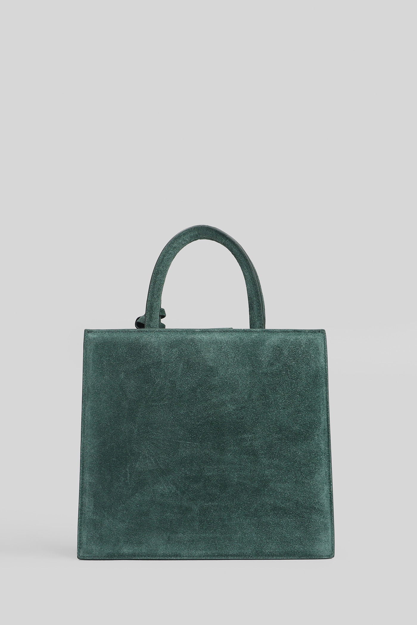 Shop bag midi Tote in green suede - Image 3