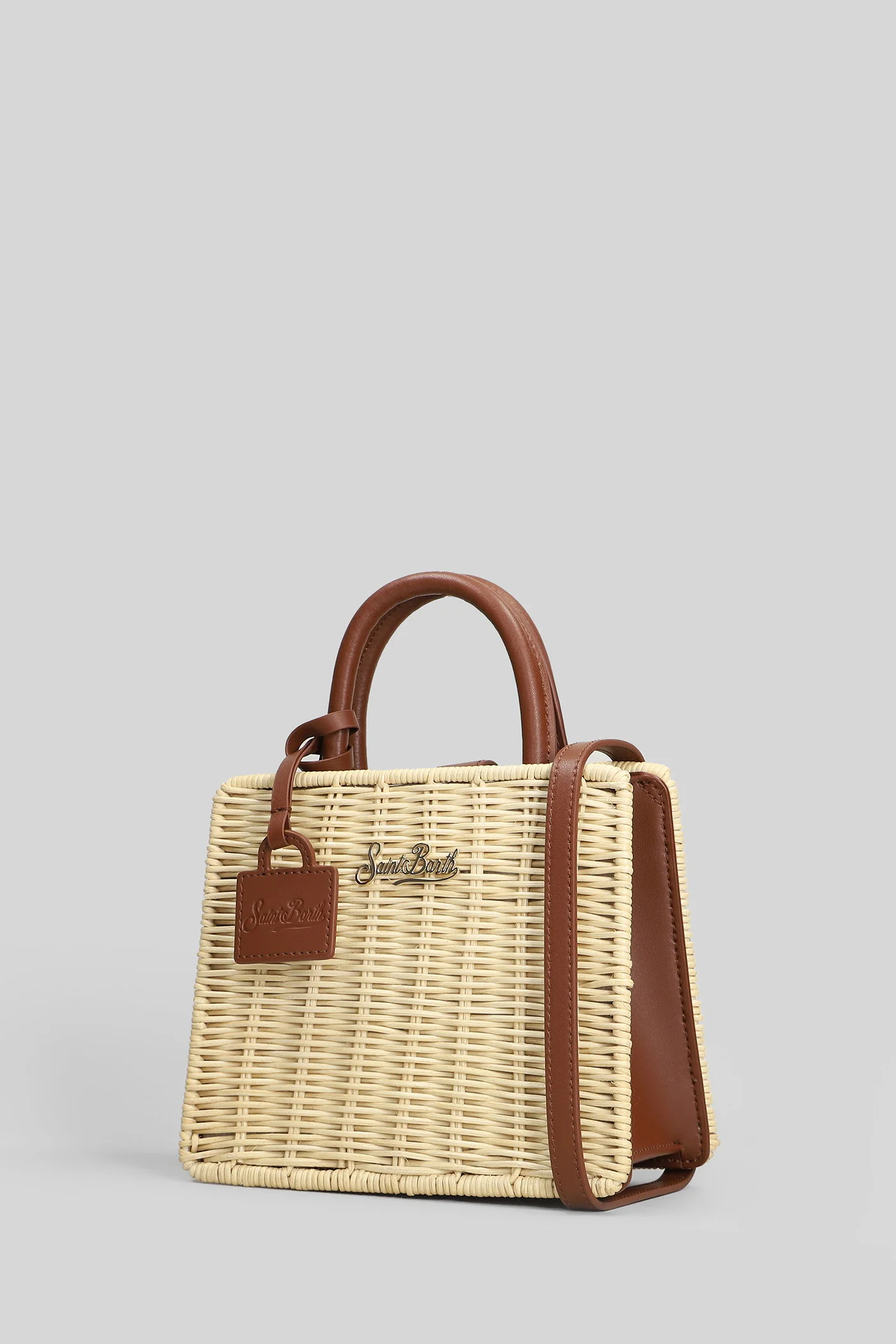 Shop Bag Mini Shoulder bag in leather color leather and fabric - Image 2