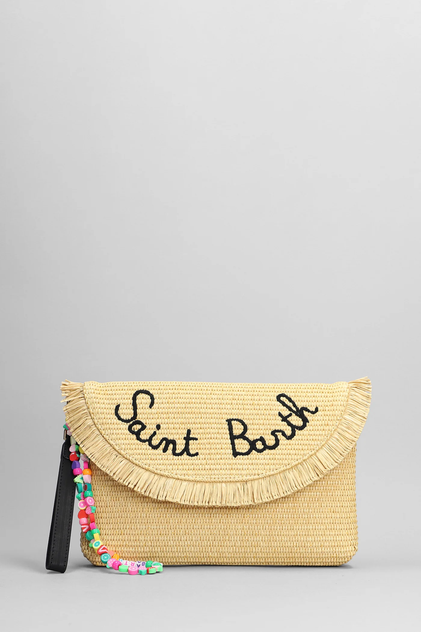 Straw Clutch in beige raffia