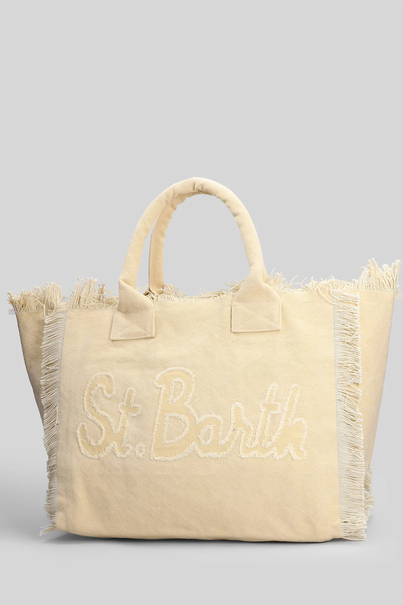 Vanity Patch Tote in beige canvas - Image 2