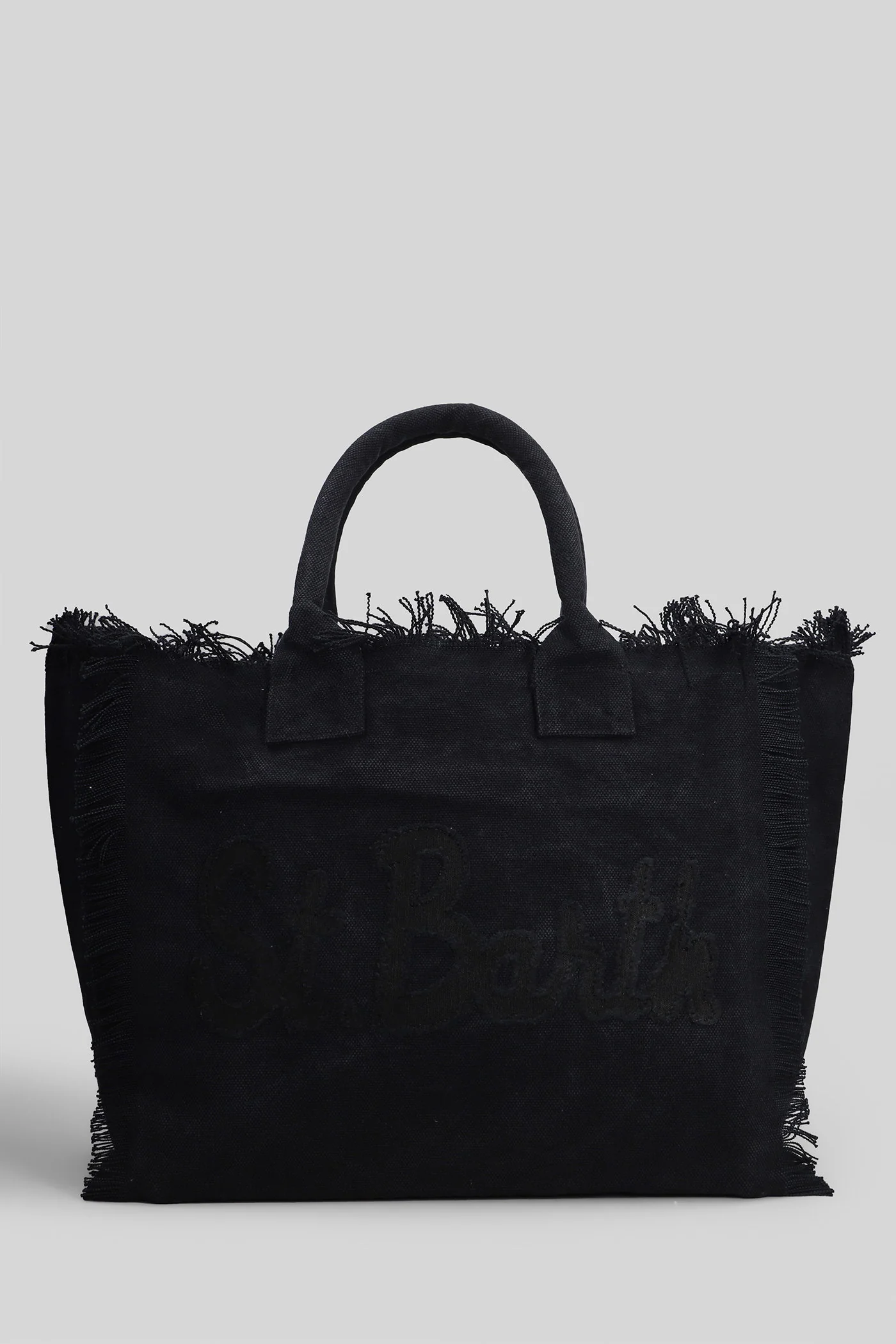 Vanity Patch Tote in black canvas