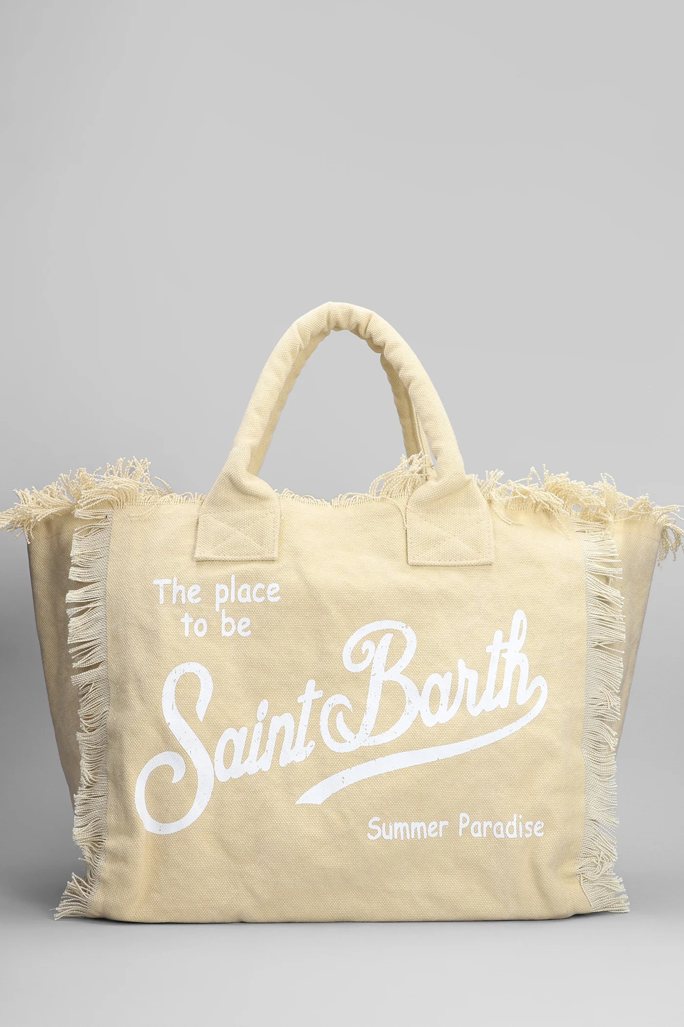 Vanity Tote in beige cotton - Image 3