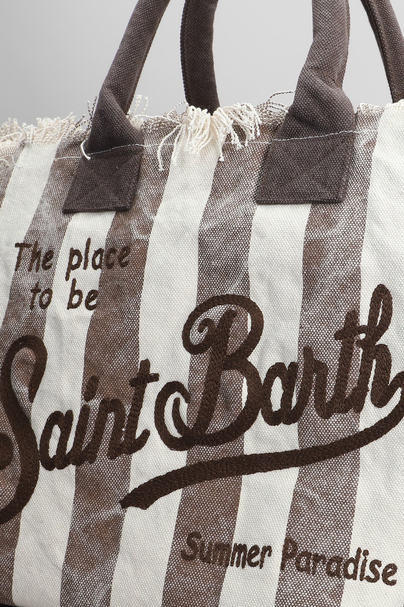 Vanity Tote in beige cotton - Image 4