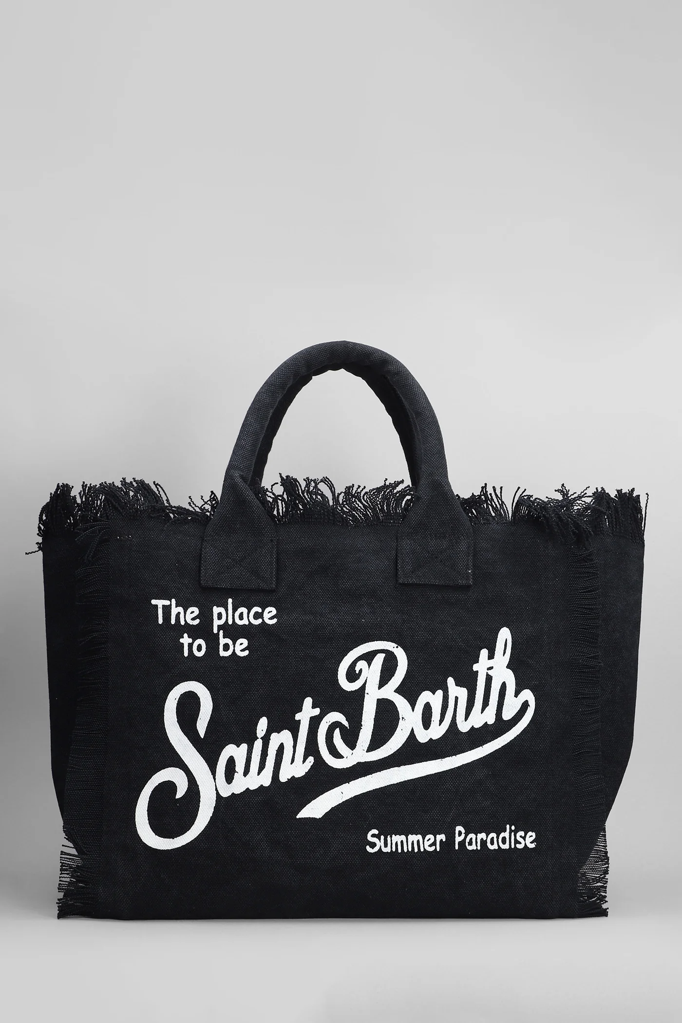Vanity Tote in black cotton
