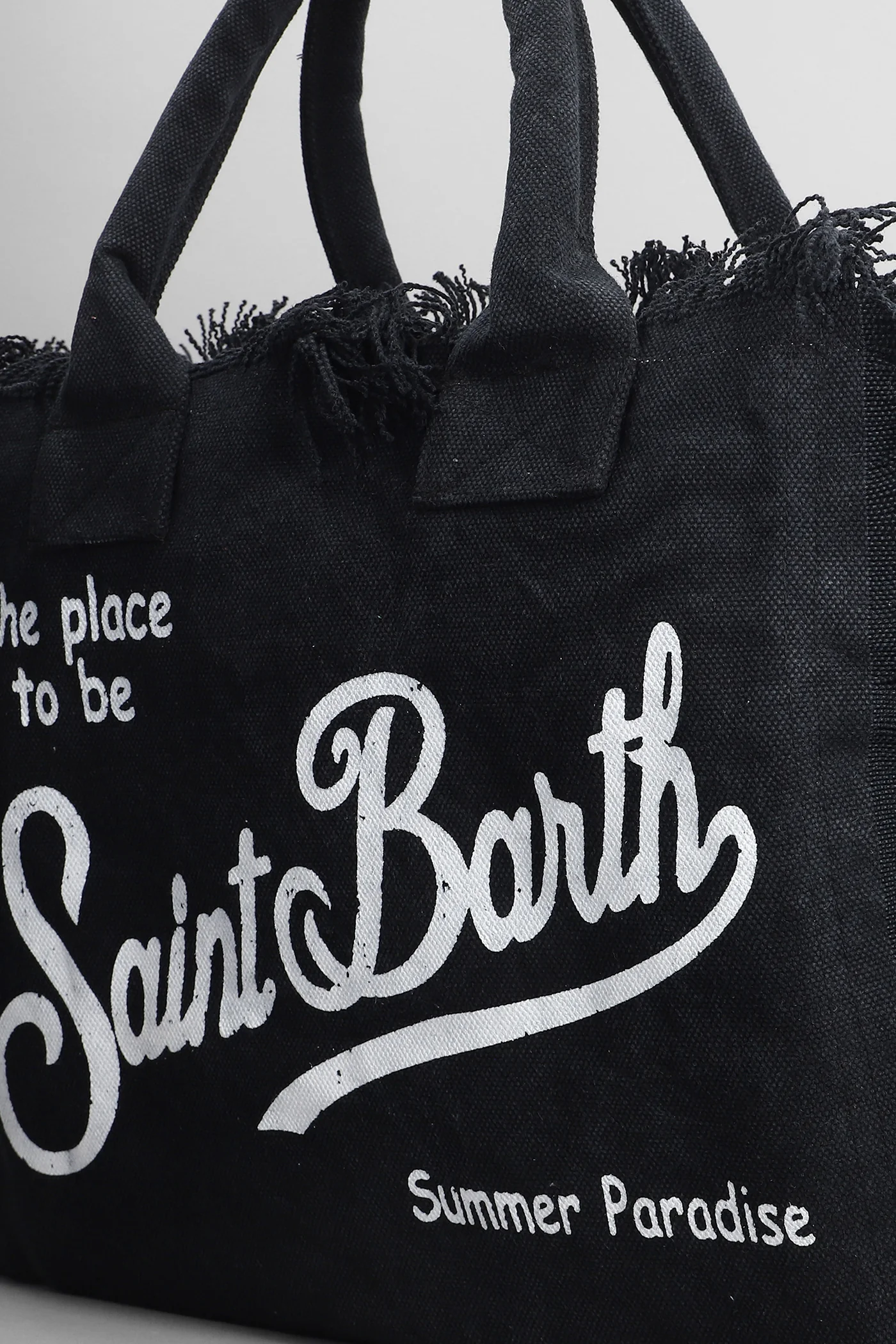 Vanity Tote in black cotton - Image 4
