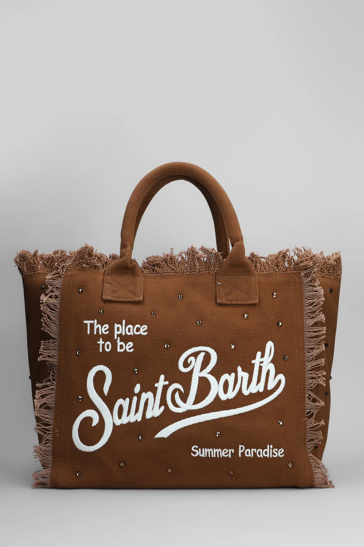 Vanity Tote in brown cotton