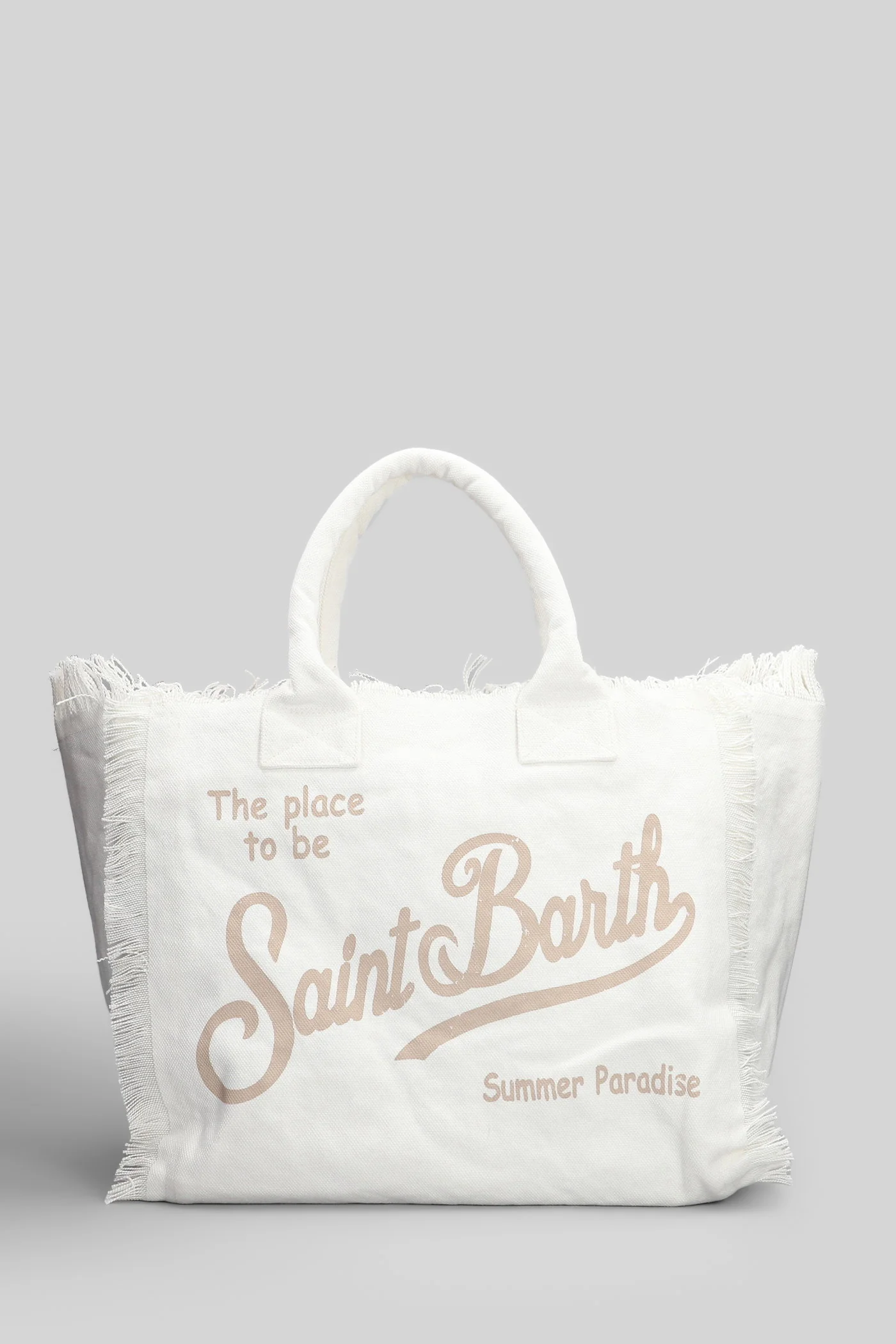 Vanity Tote in white canvas - Image 3