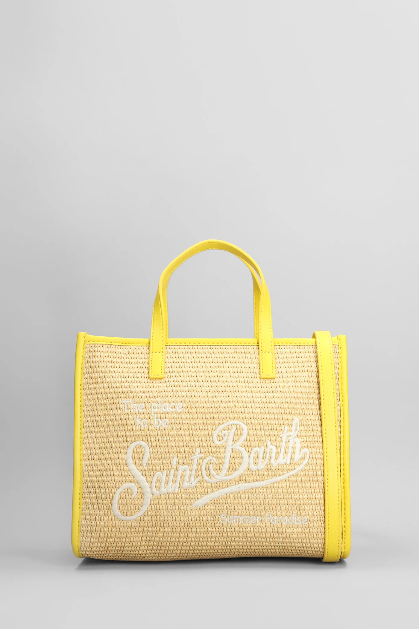 Vivian mid straw Tote in beige raffia