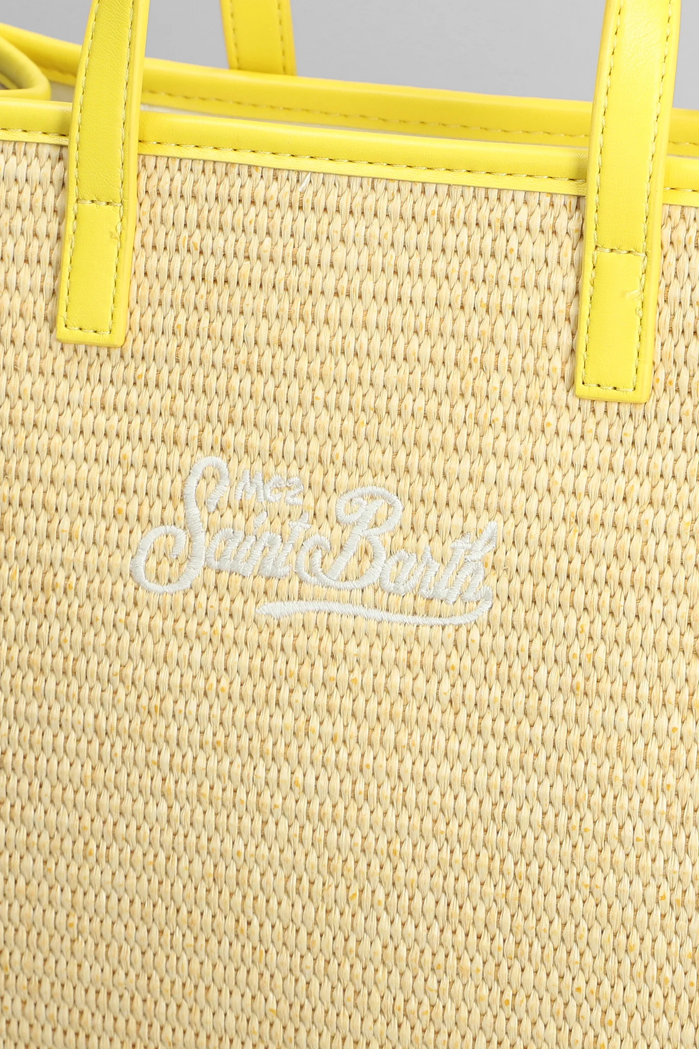 Vivian mid straw Tote in beige raffia - Image 4