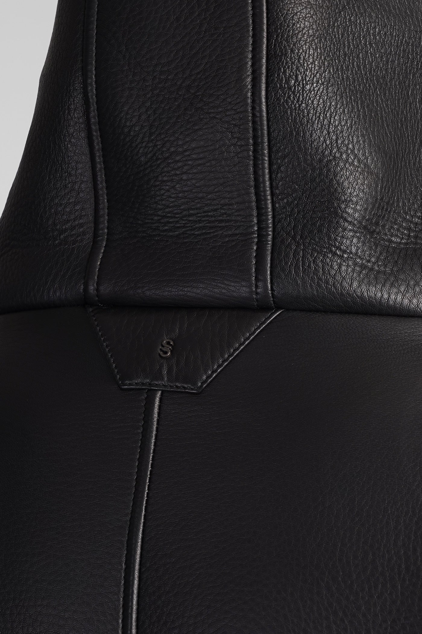 Leather jacket in black leather - Image 5