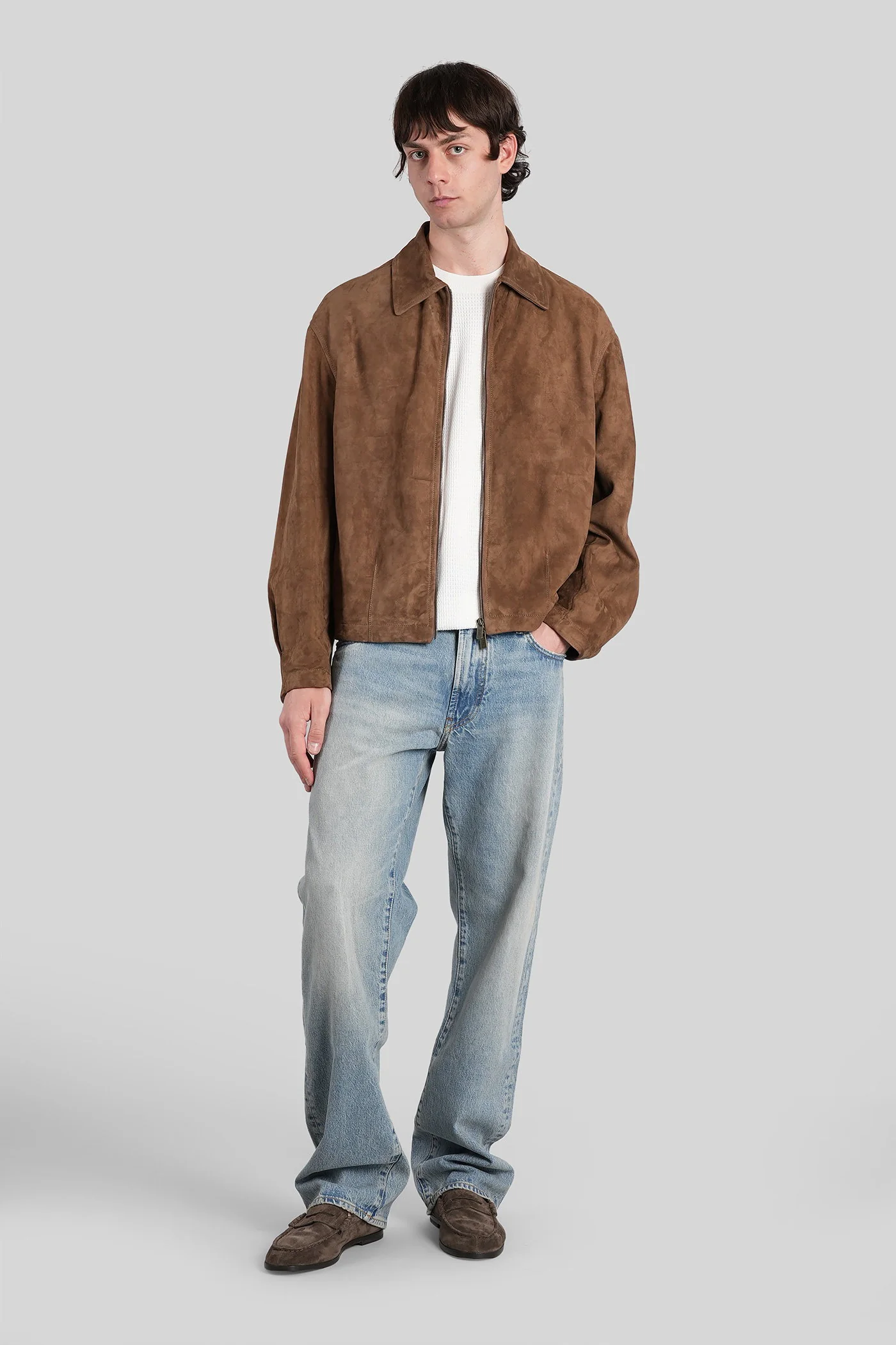 Leather jacket in Camel leather - Image 2
