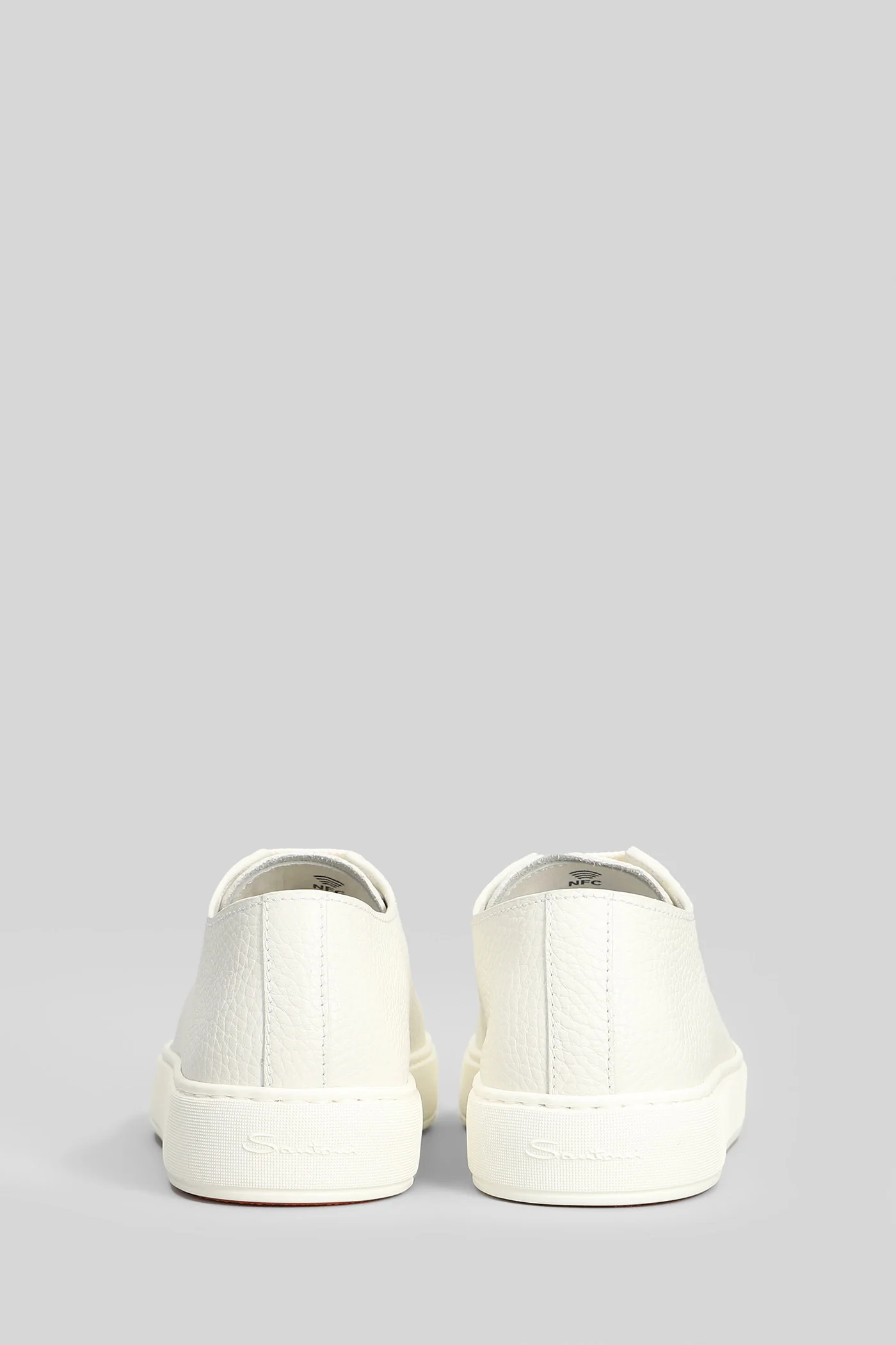 Biking Sneakers in white leather - Image 4