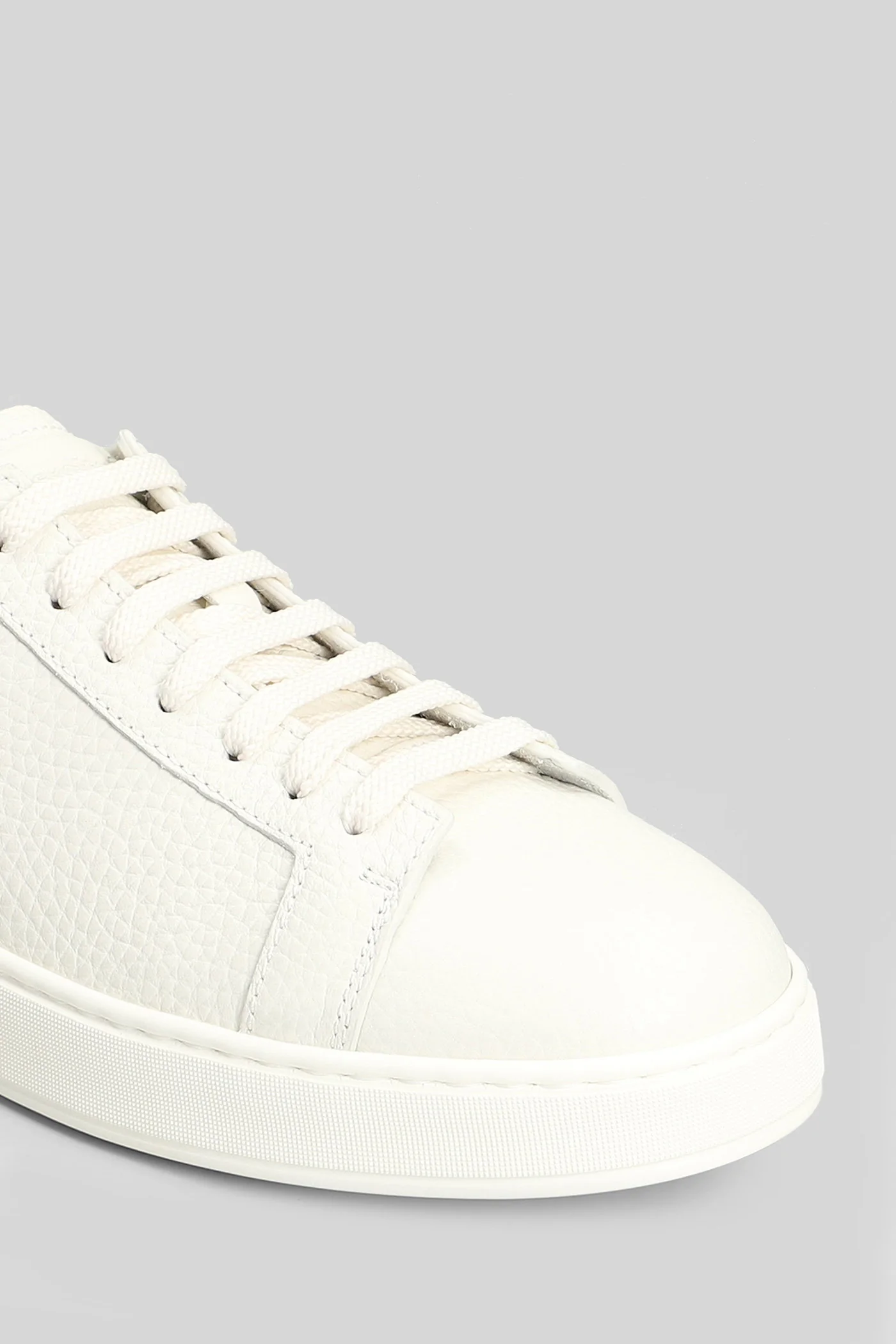 Biking Sneakers in white leather - Image 5