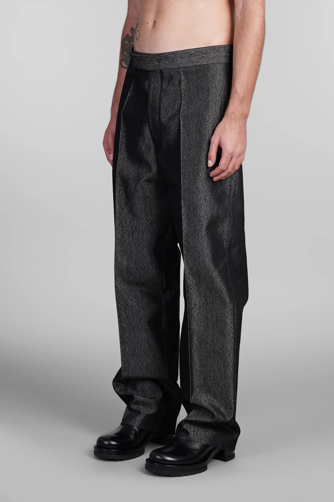 N10 Pants in black cotton - Image 4