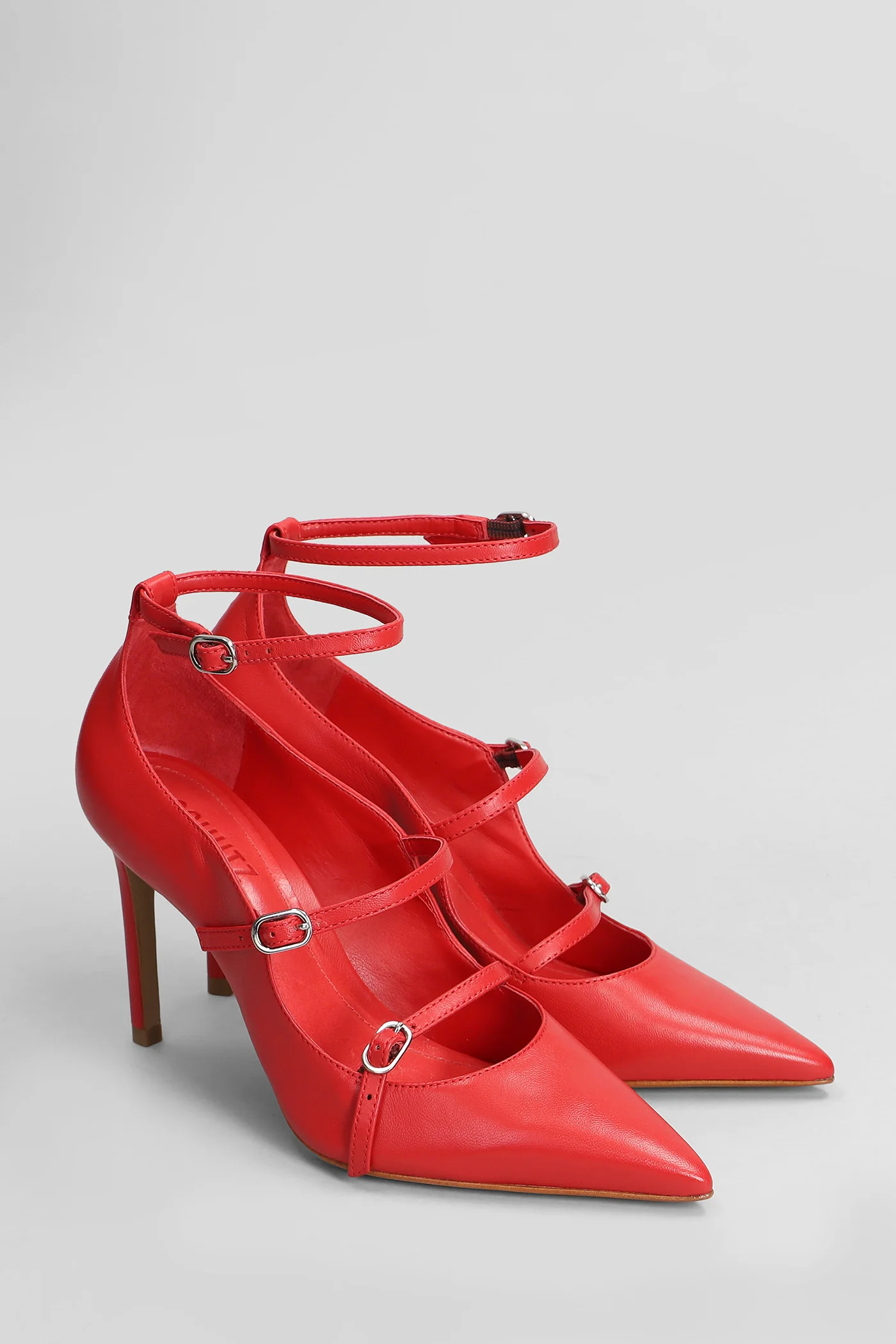 Pumps in red leather - Image 2