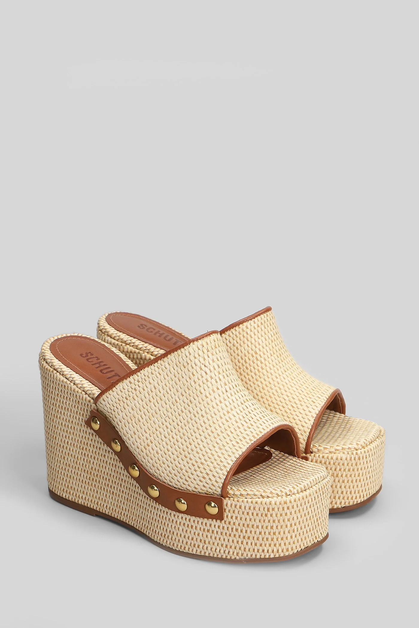 Wedges in beige raffia - Image 2