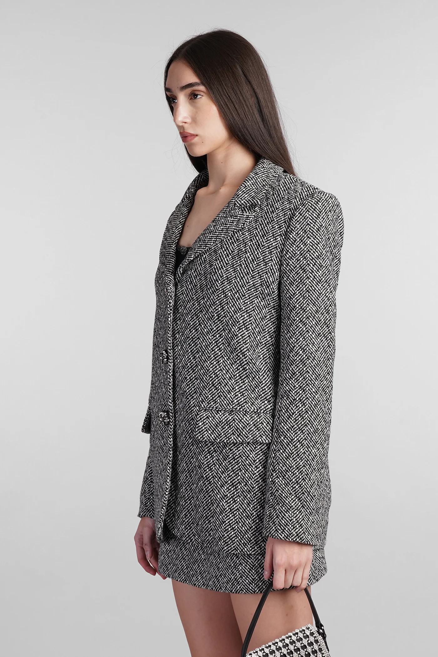 Blazer in black polyester - Image 4