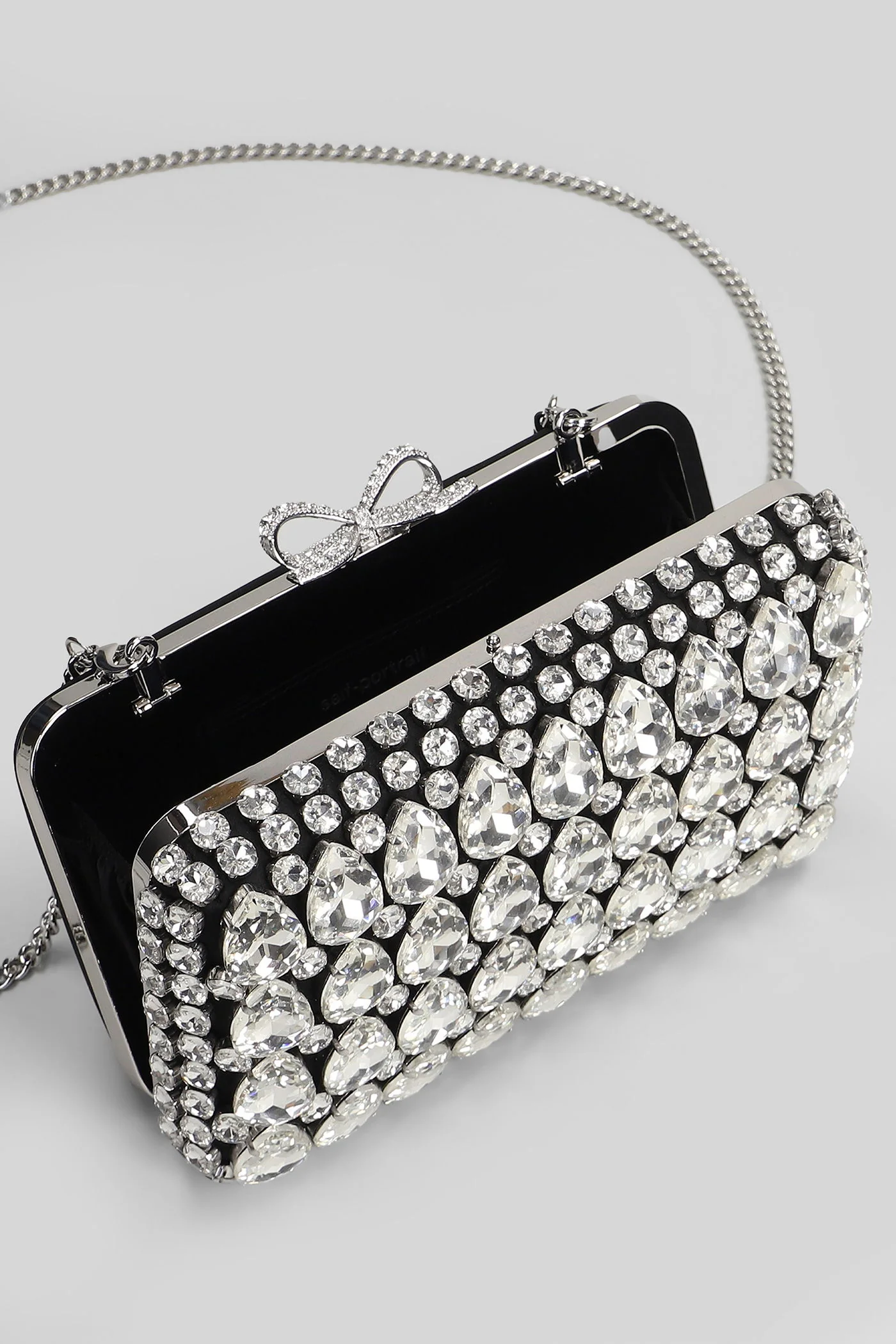 Clutch in black polyester - Image 4