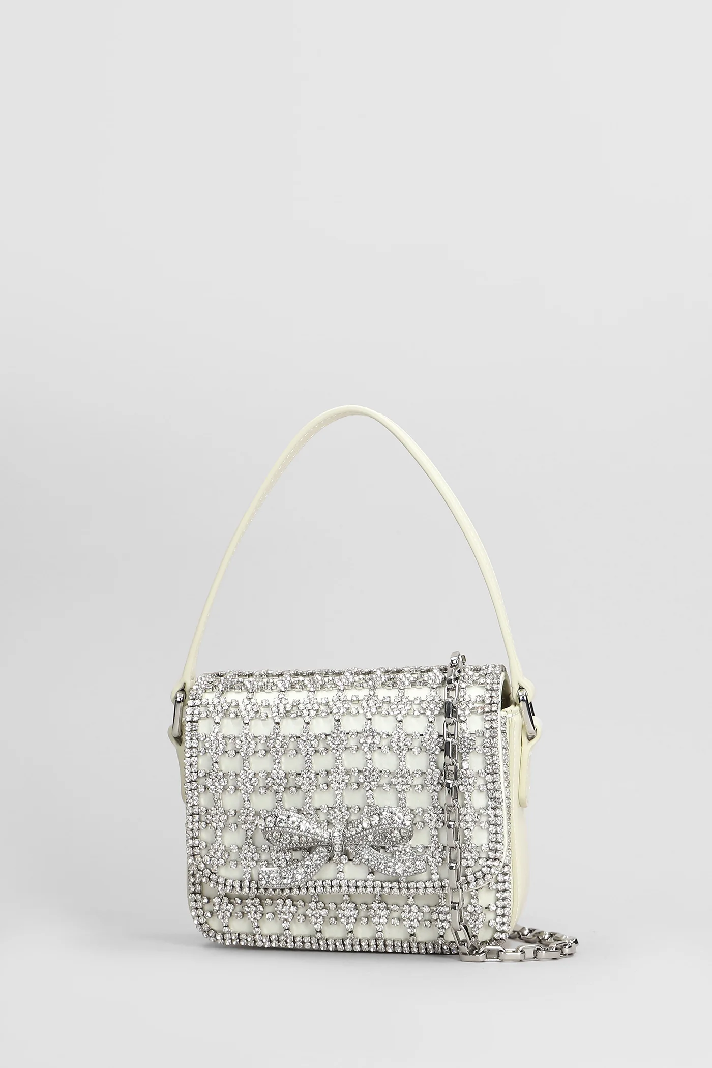 Crystal micro bag Hand bag in beige polyester - Image 2