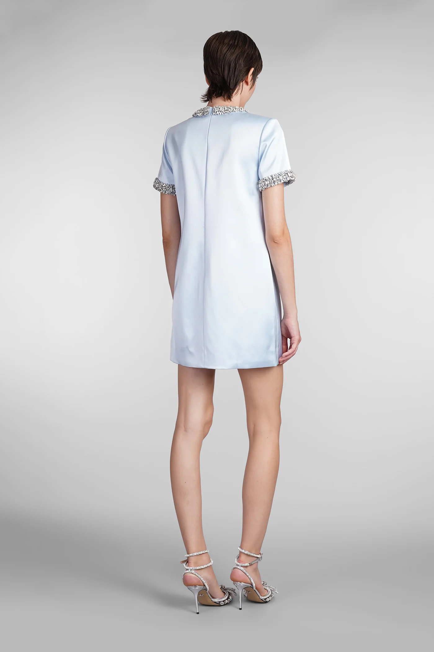 Dress woman in blue polyester - Image 43