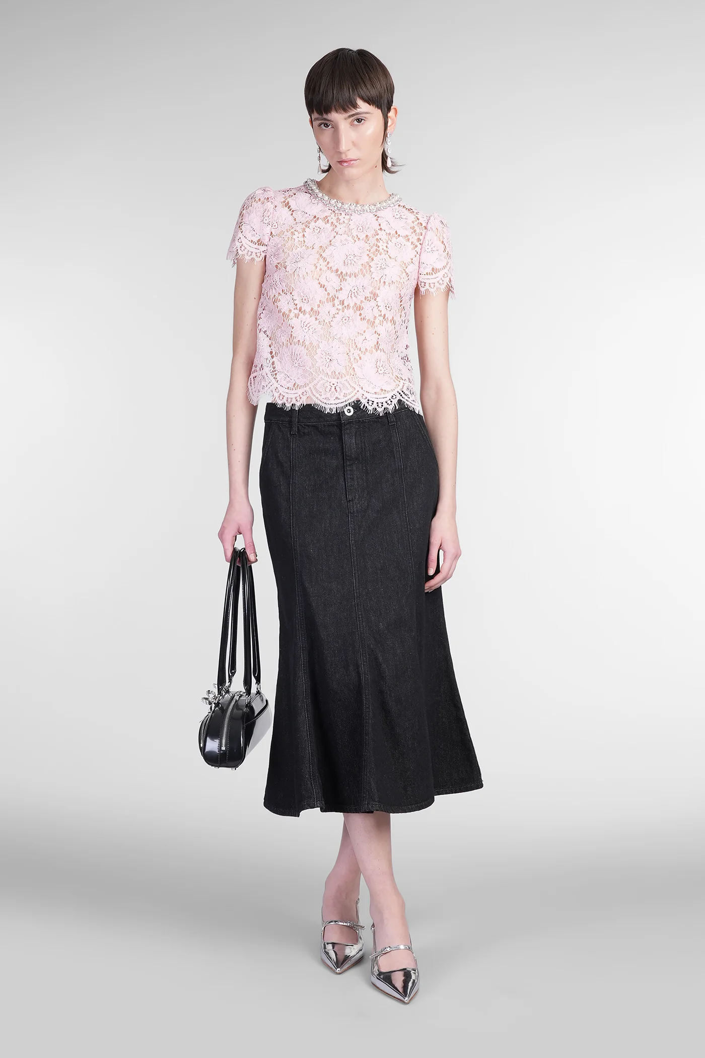 Topwear in rose-pink polyamide - Image 2