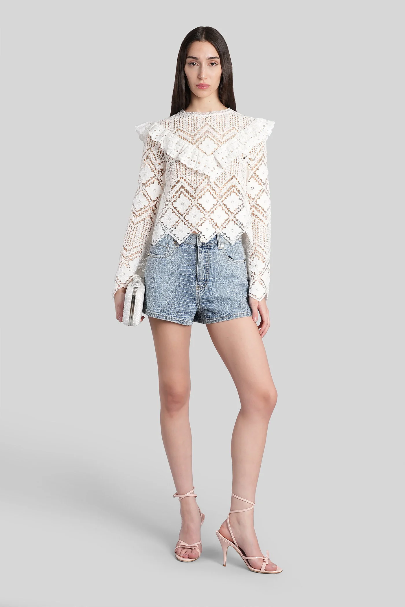 Topwear in white polyester - Image 2