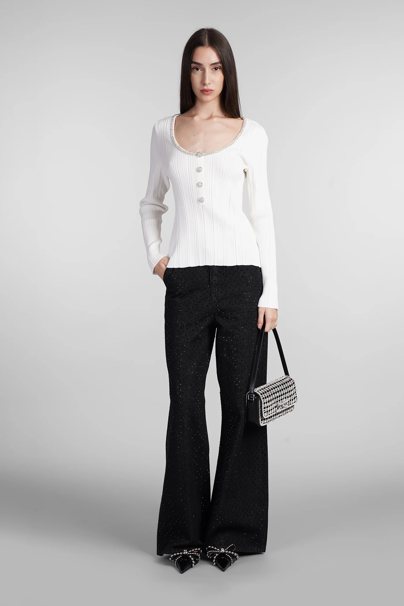 Topwear in white viscose - Image 2
