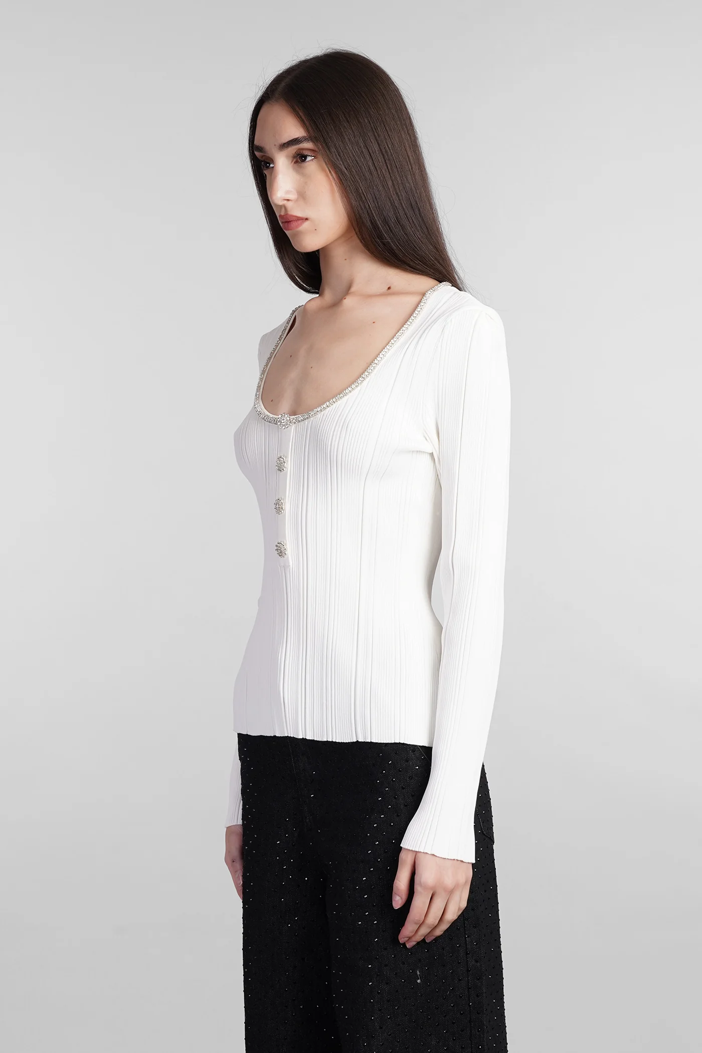 Topwear in white viscose - Image 4