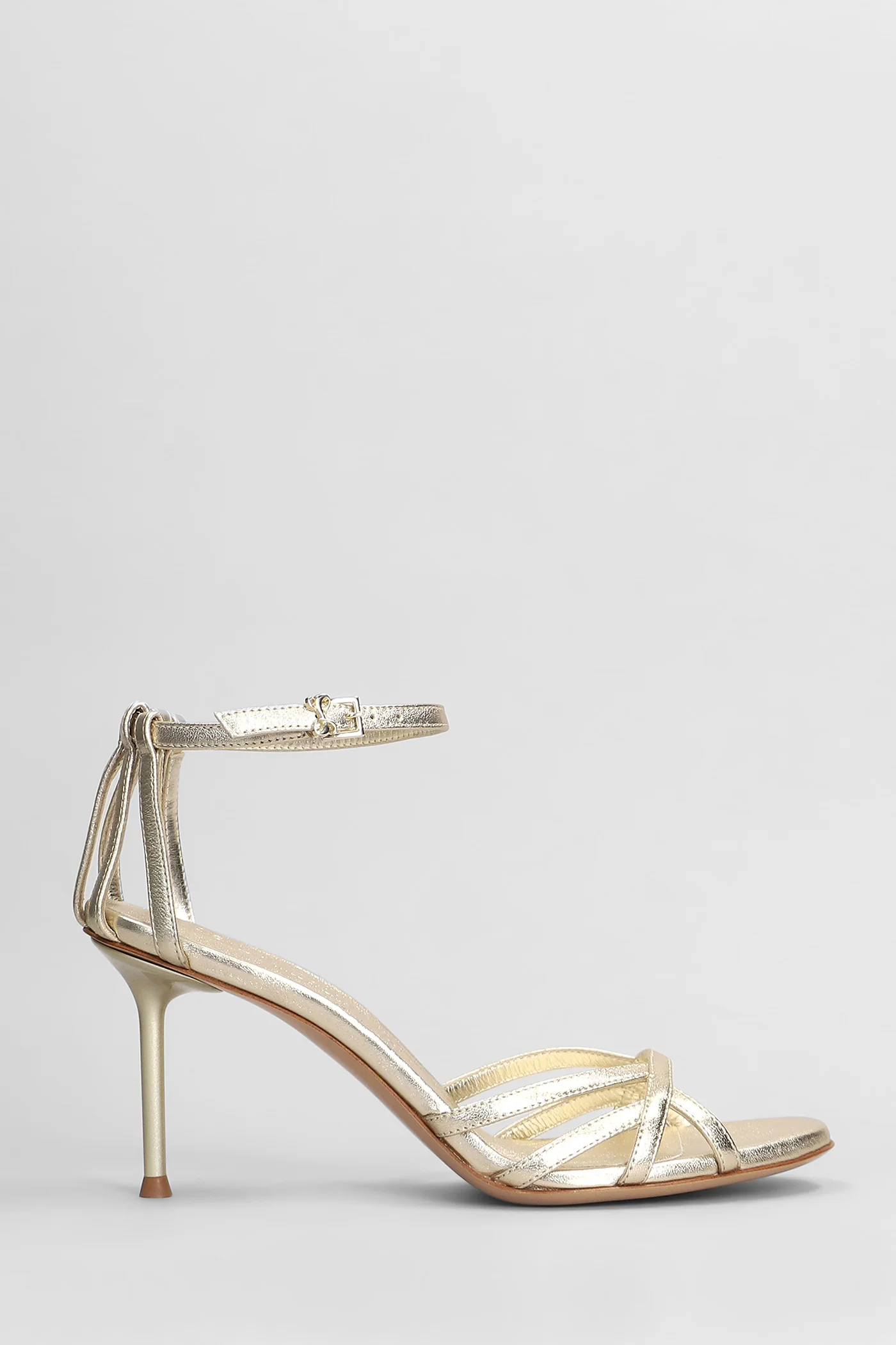 Gemma Sandals in platinum leather