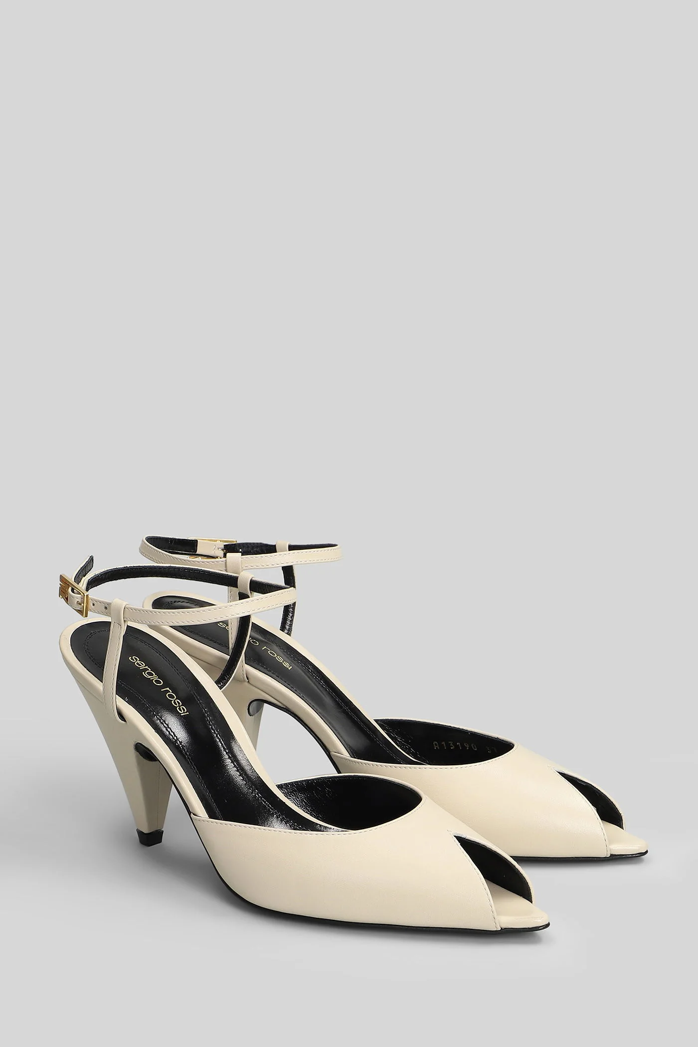 Beak 85 Sandals in beige leather - Image 2