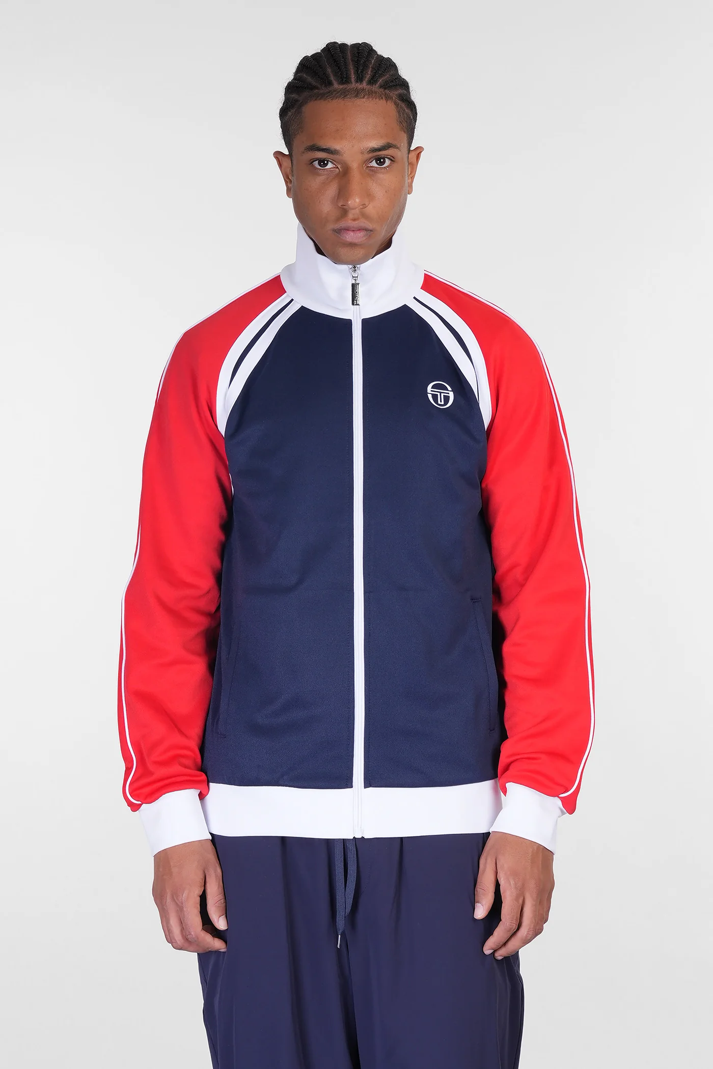 Sweatshirt in white polyamide