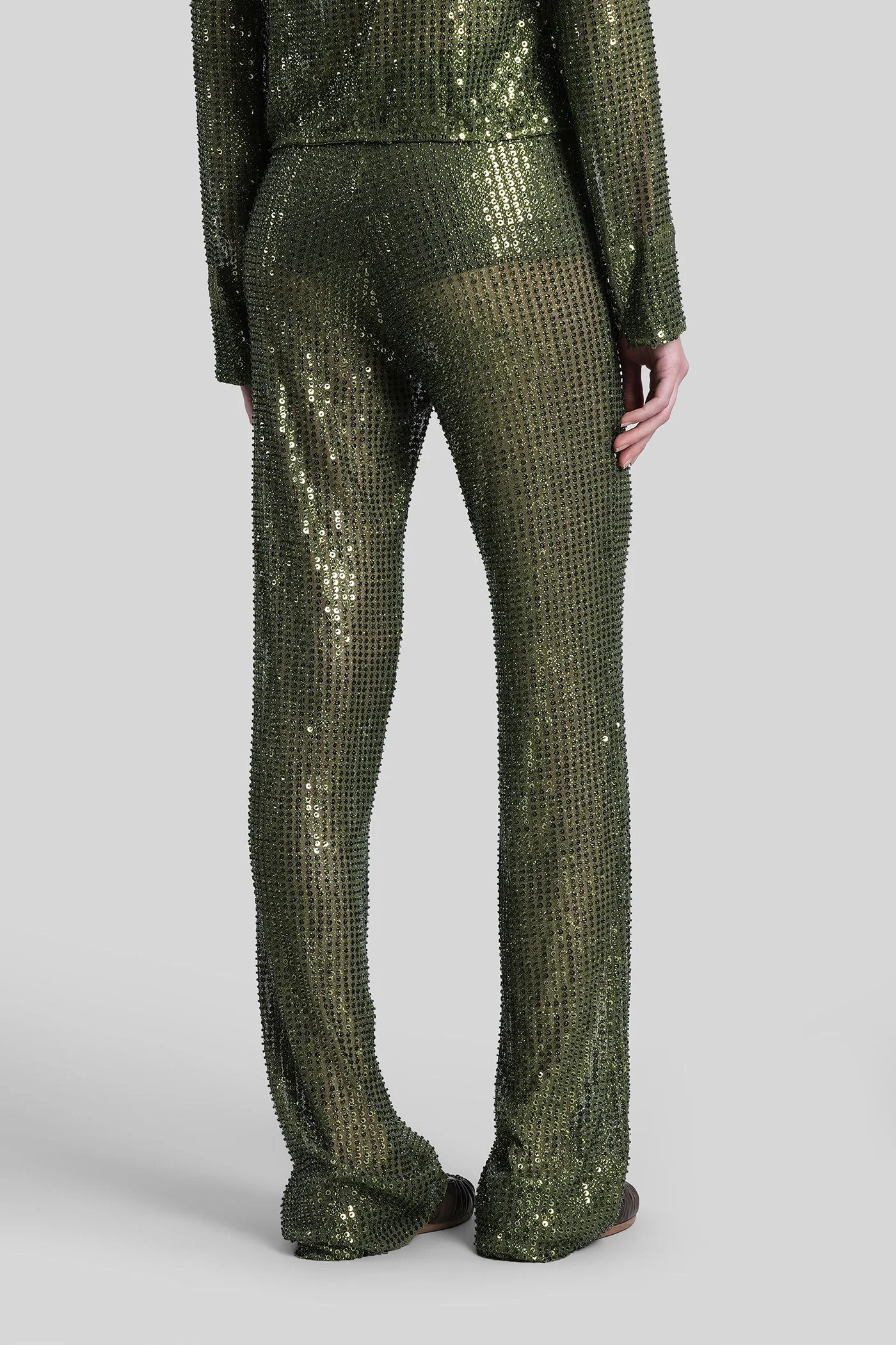 Alexium Pants in green polyester - Image 3