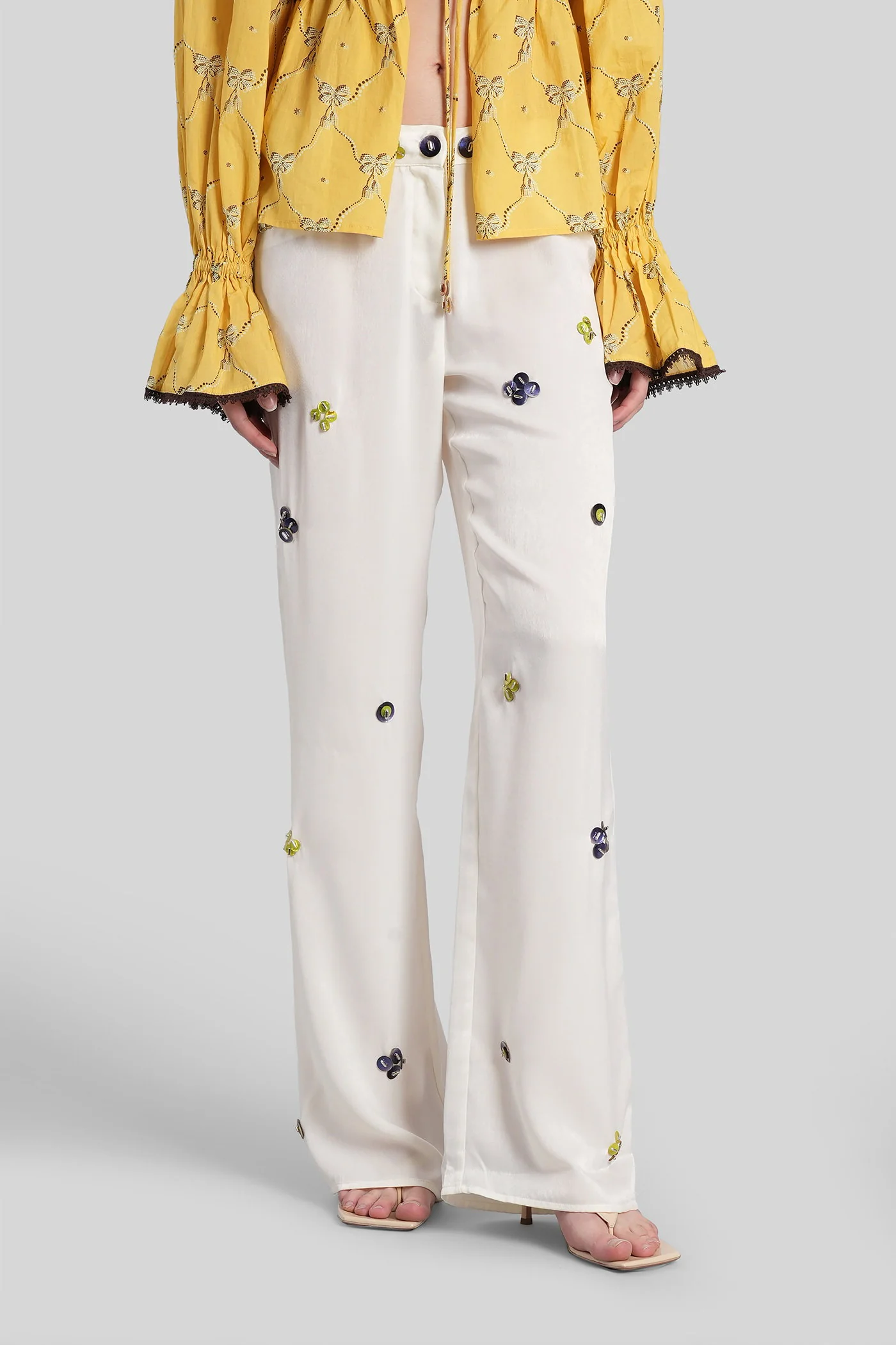 Brity Pants in white polyester