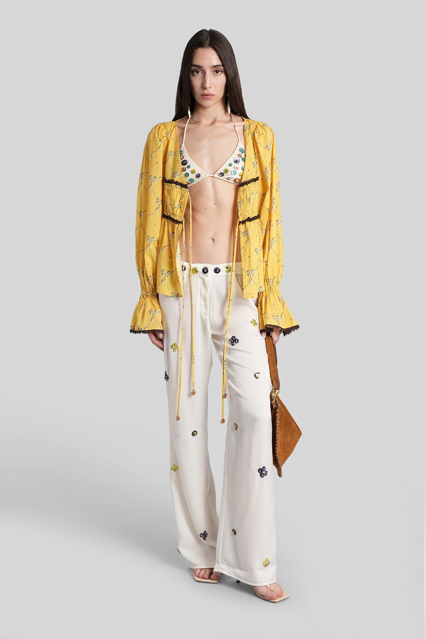 Brity Pants in white polyester - Image 2