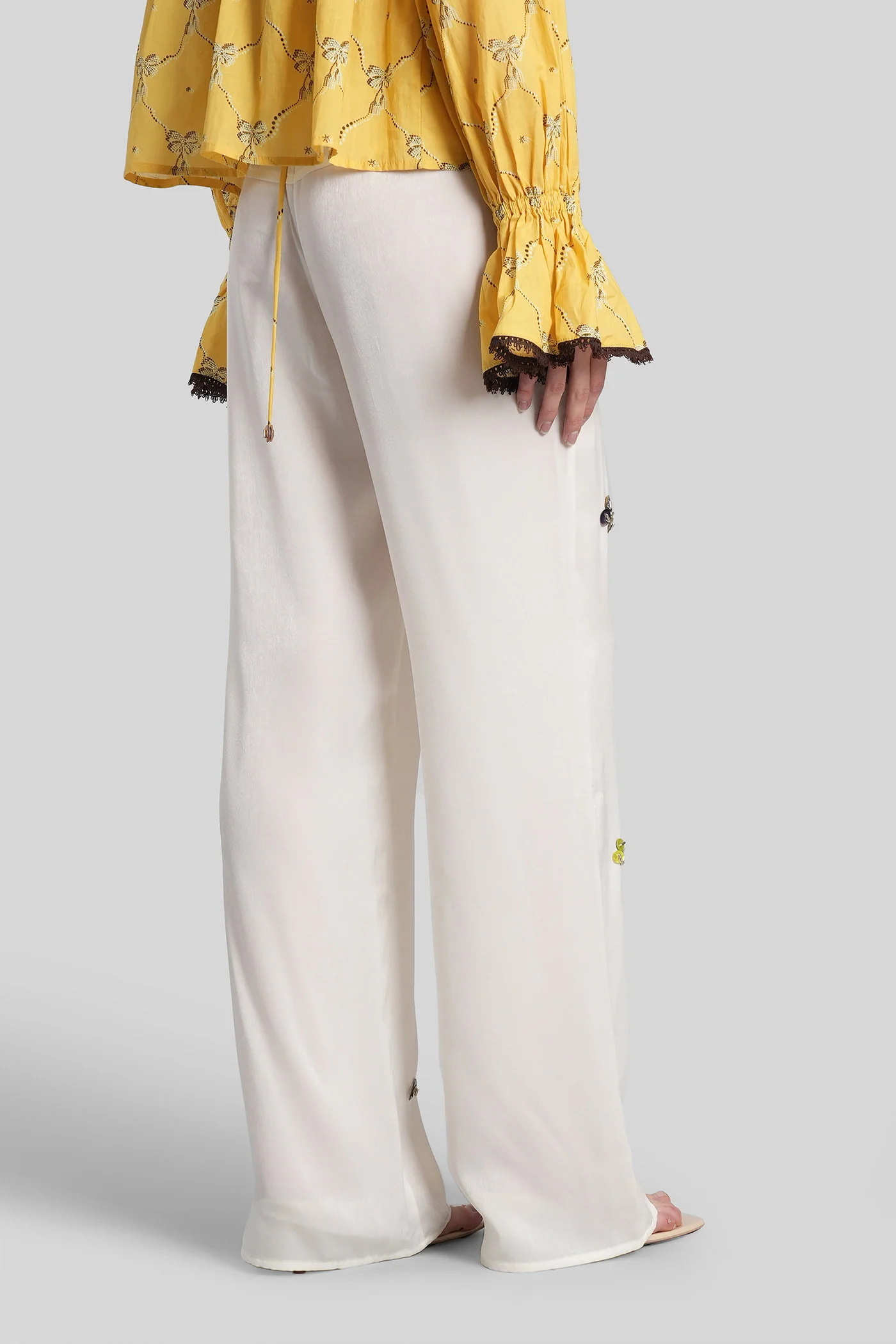 Brity Pants in white polyester - Image 3