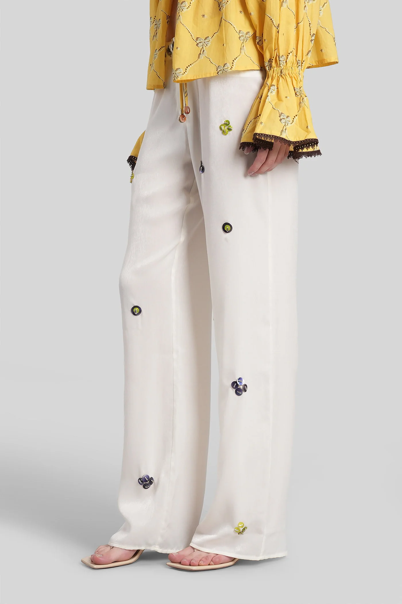 Brity Pants in white polyester - Image 4