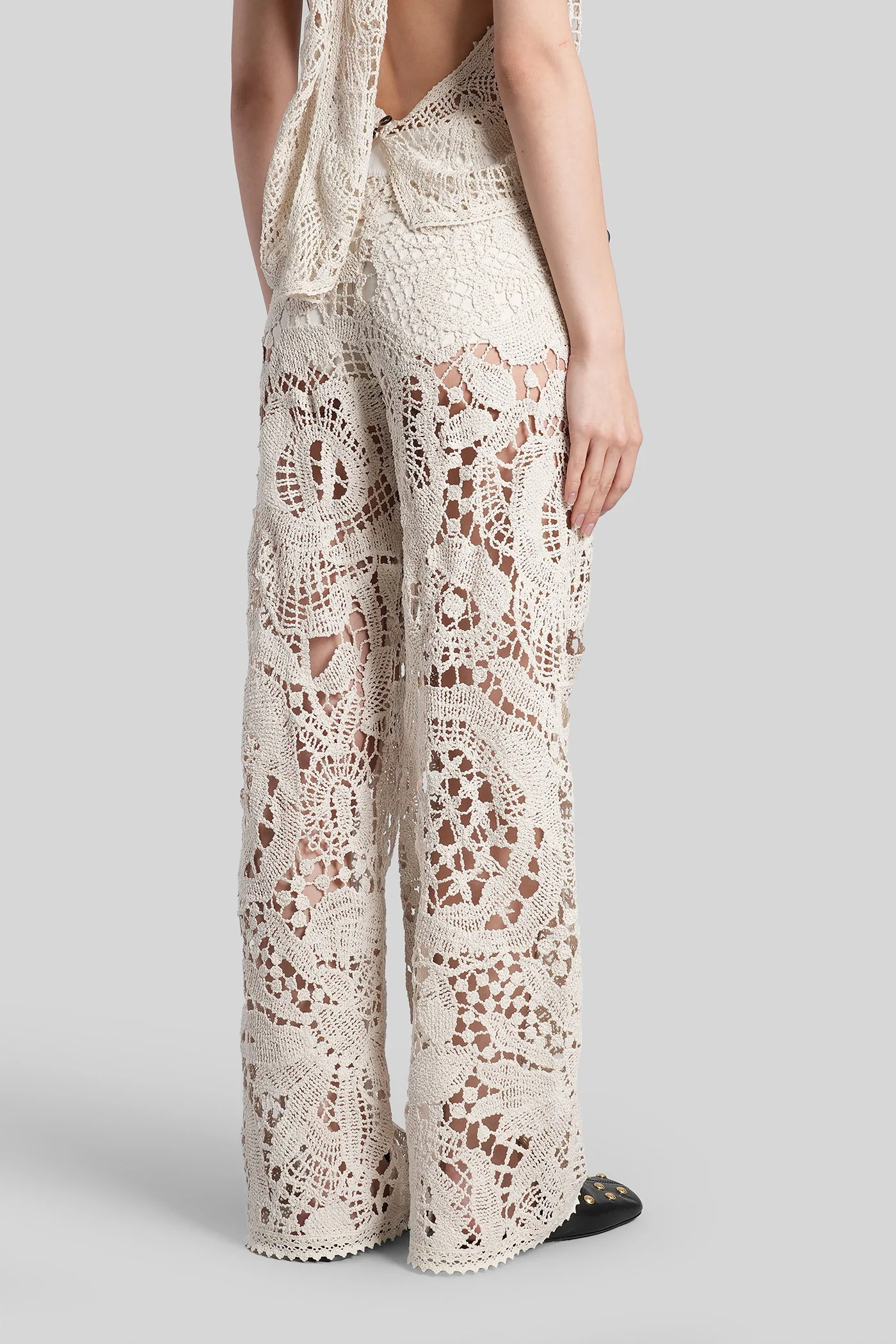 Leane Pants in beige polyester - Image 3