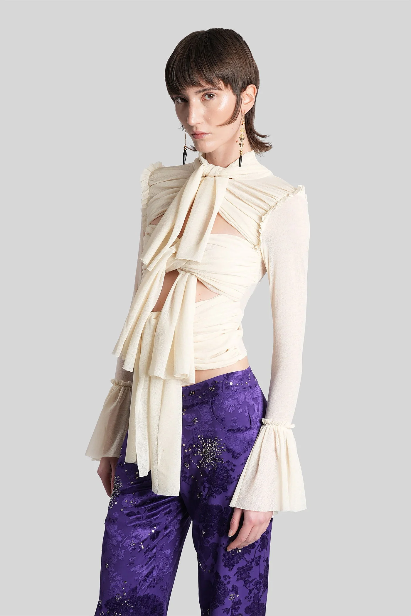 Luna Topwear in beige polyester - Image 4