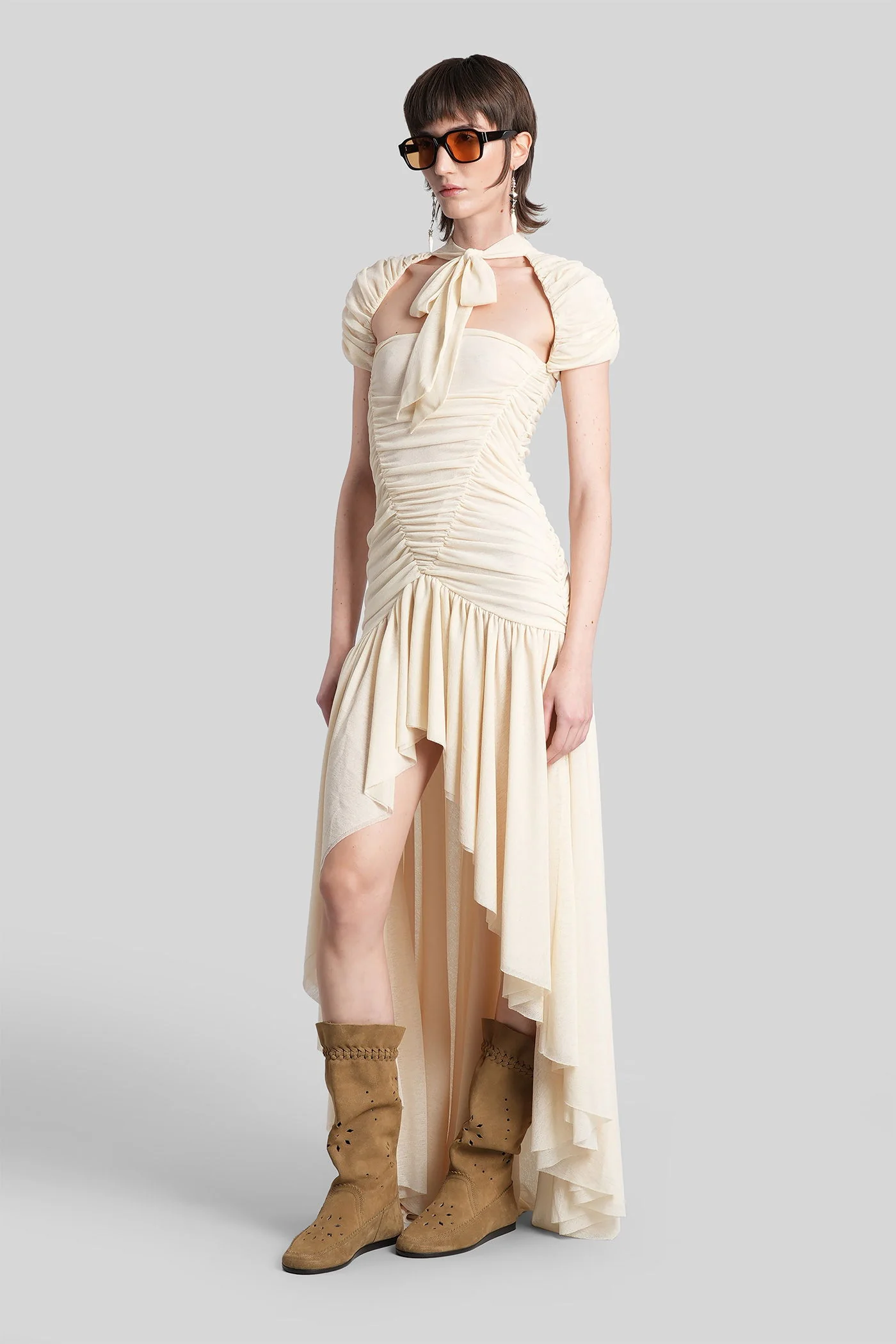 Roxy Long dress in beige polyester - Image 4