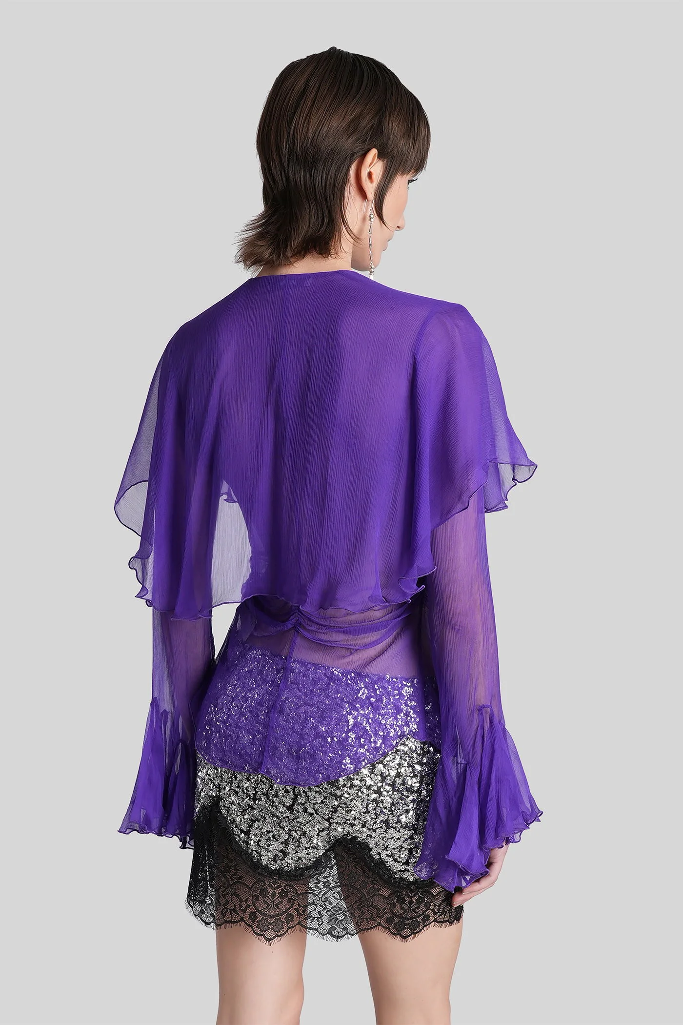 Stella Blouse in Viola silk - Image 3