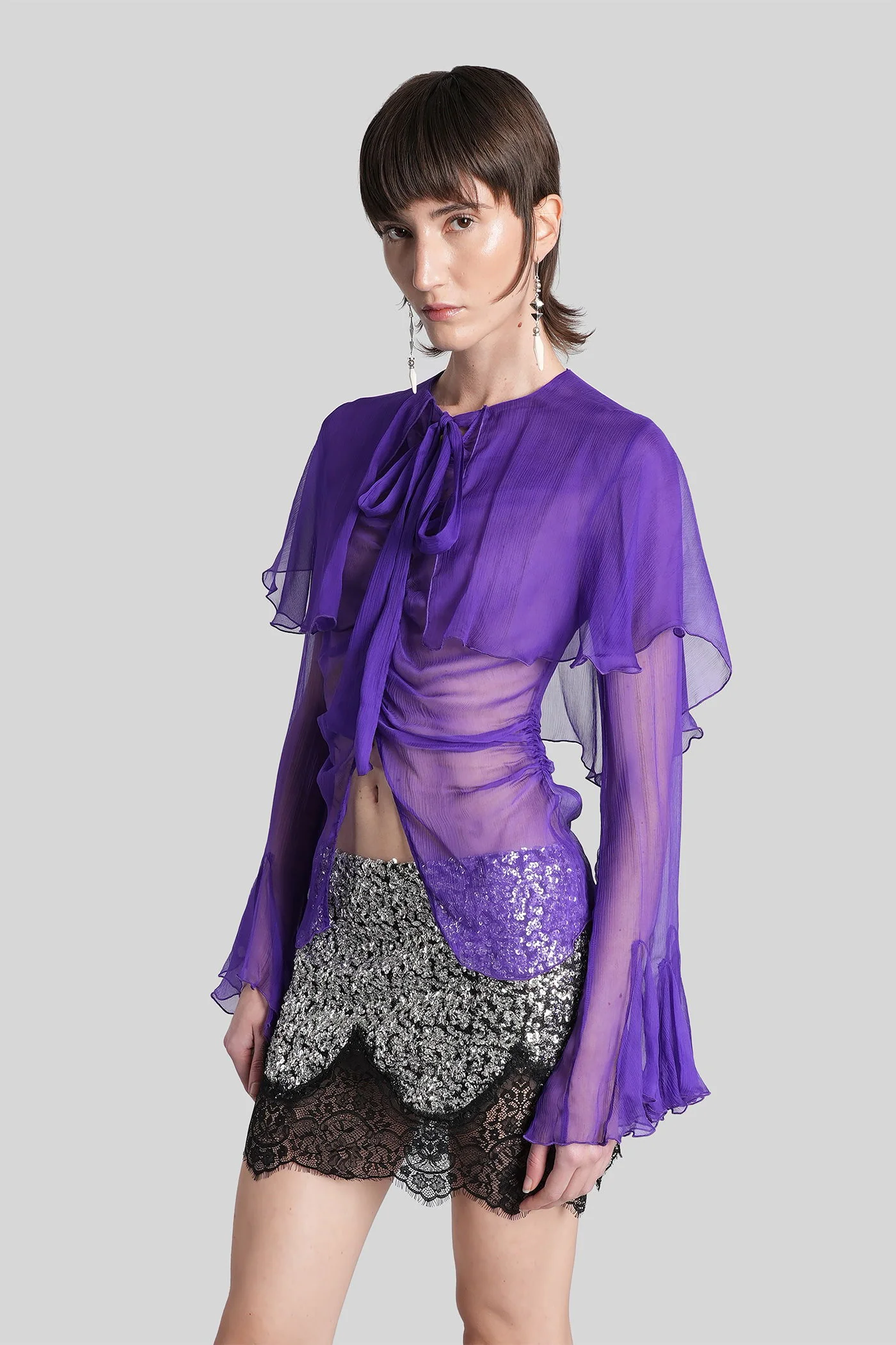 Stella Blouse in Viola silk - Image 4