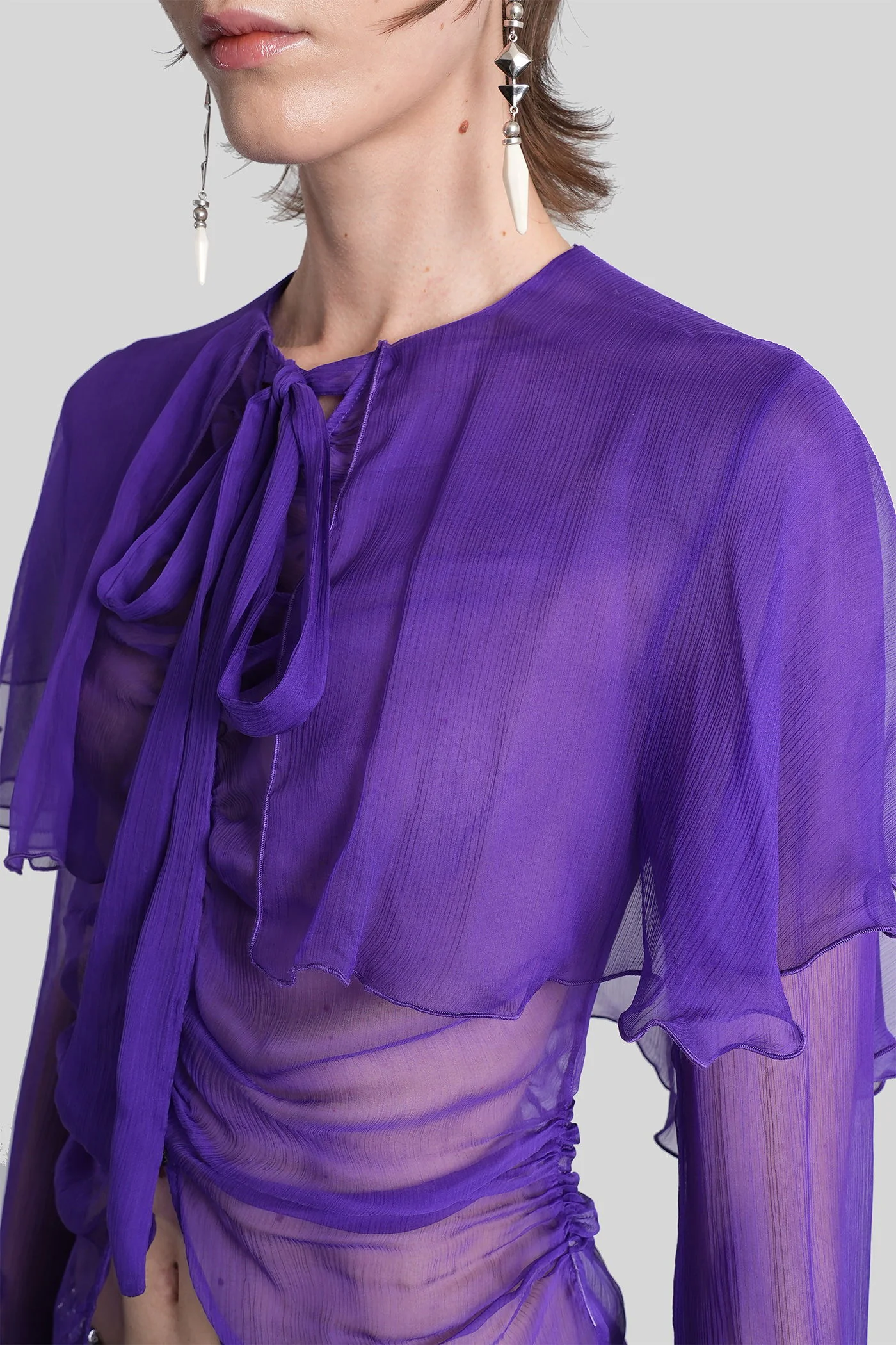 Stella Blouse in Viola silk - Image 5