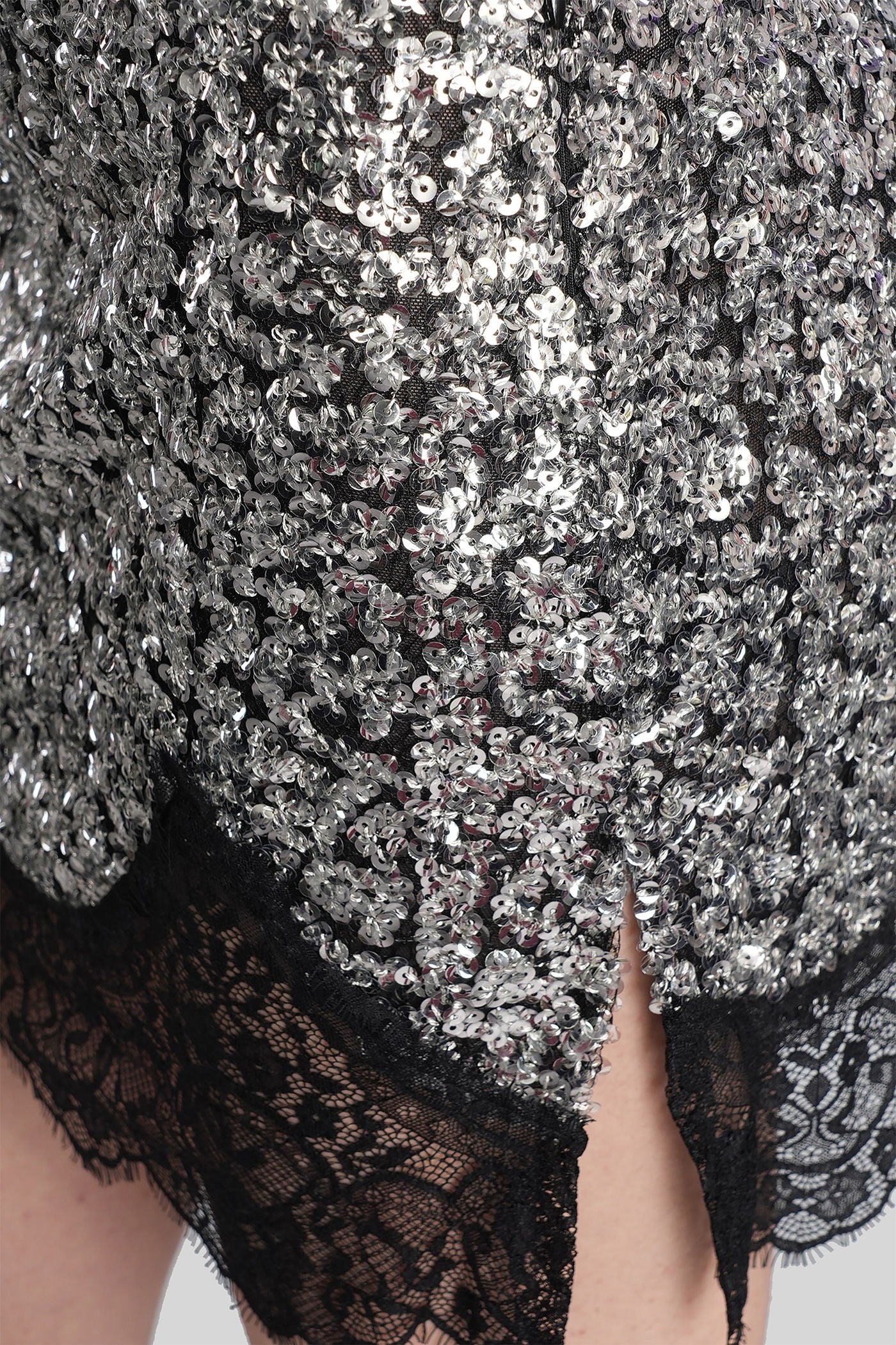Witz Skirt in silver polyester - Image 5