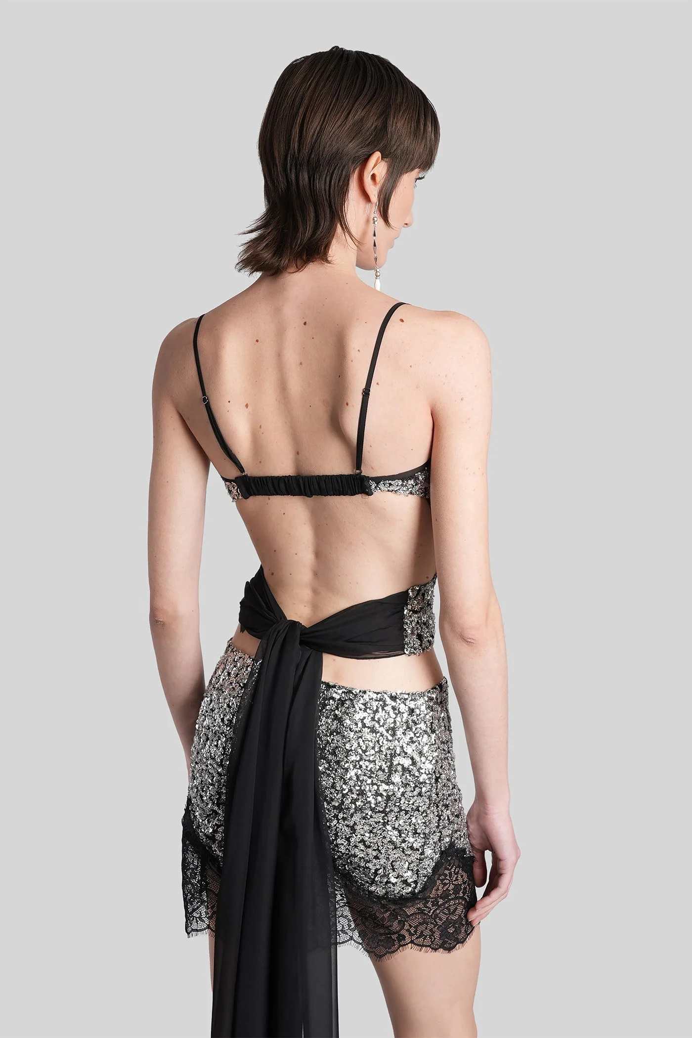 Zaya Topwear in silver polyester - Image 3