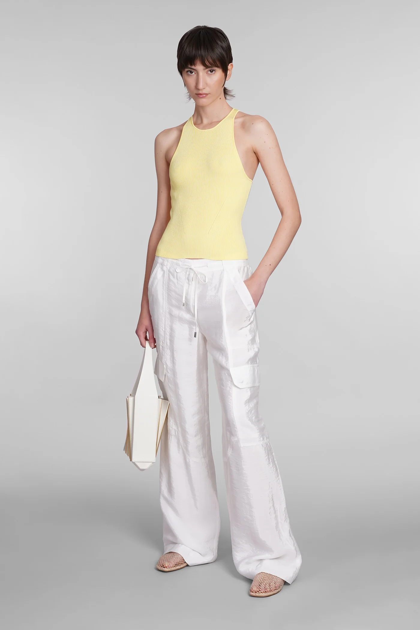 Aurora Pants in white Rayon - Image 2