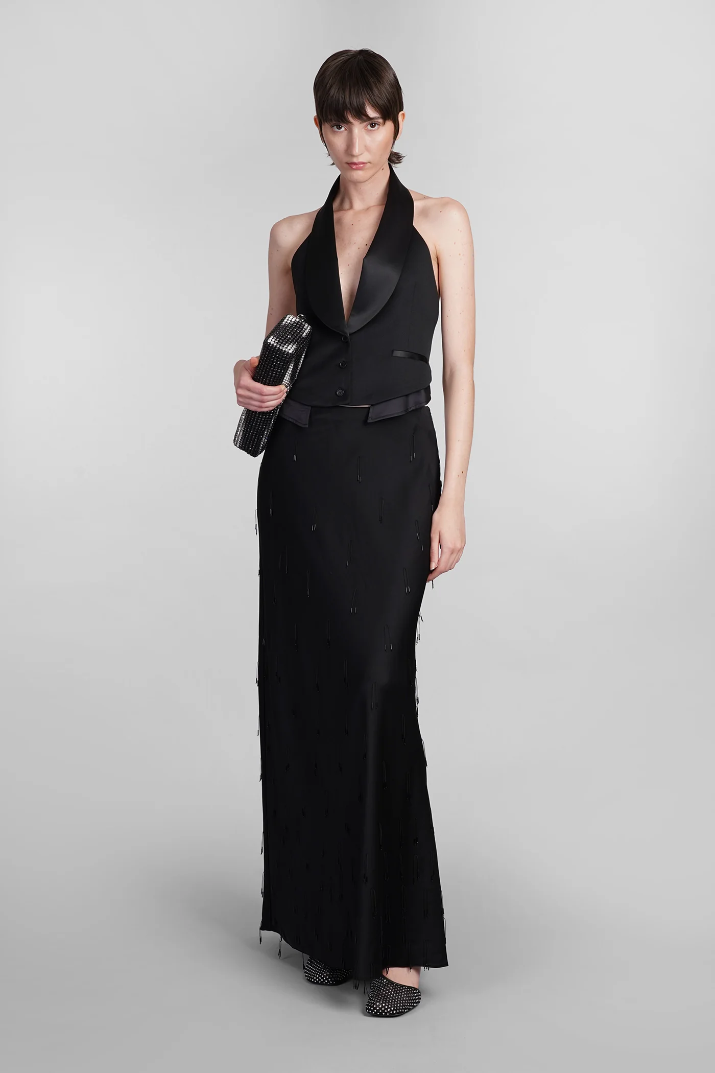 Kade Skirt in black polyester - Image 2